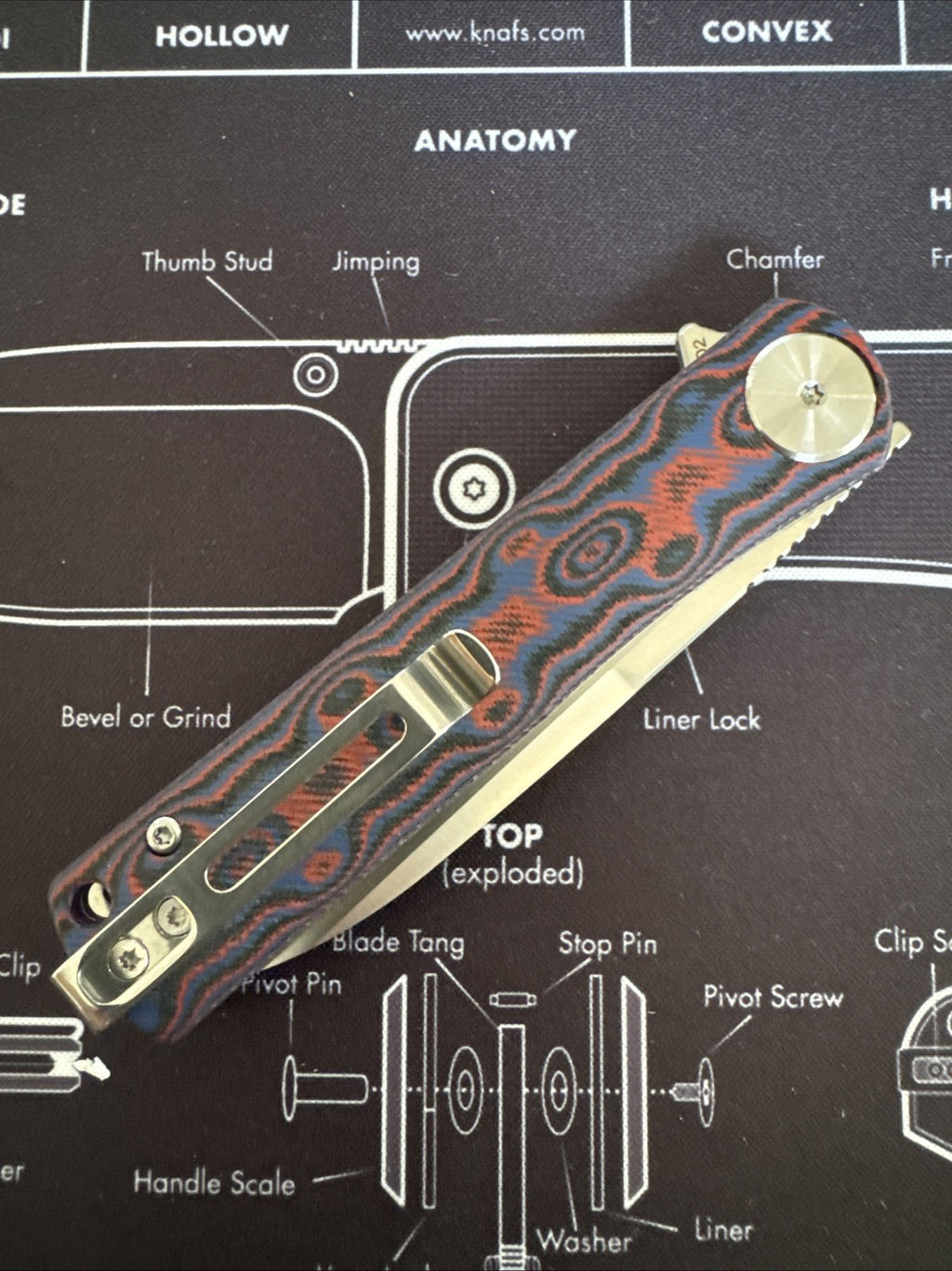 DREAMTECH Knife Folding Knife Micarta Handle D2 Blade Knife D3896