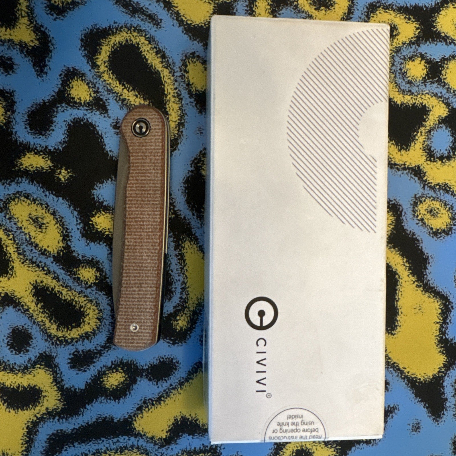 Civivi Knives Stylum Folder C20010B-A 10Cr15CoMoV Stainless Steel Brown Micarta