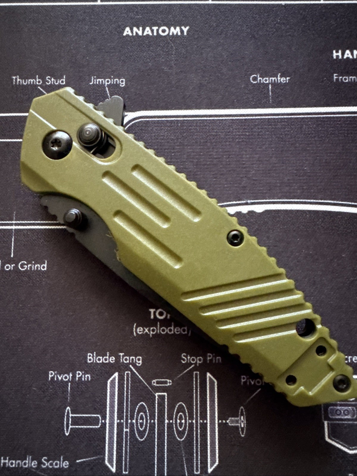 Bear & Son Rancor IX Slide Lock Flipper Knife 4-3/8" Blade - Green