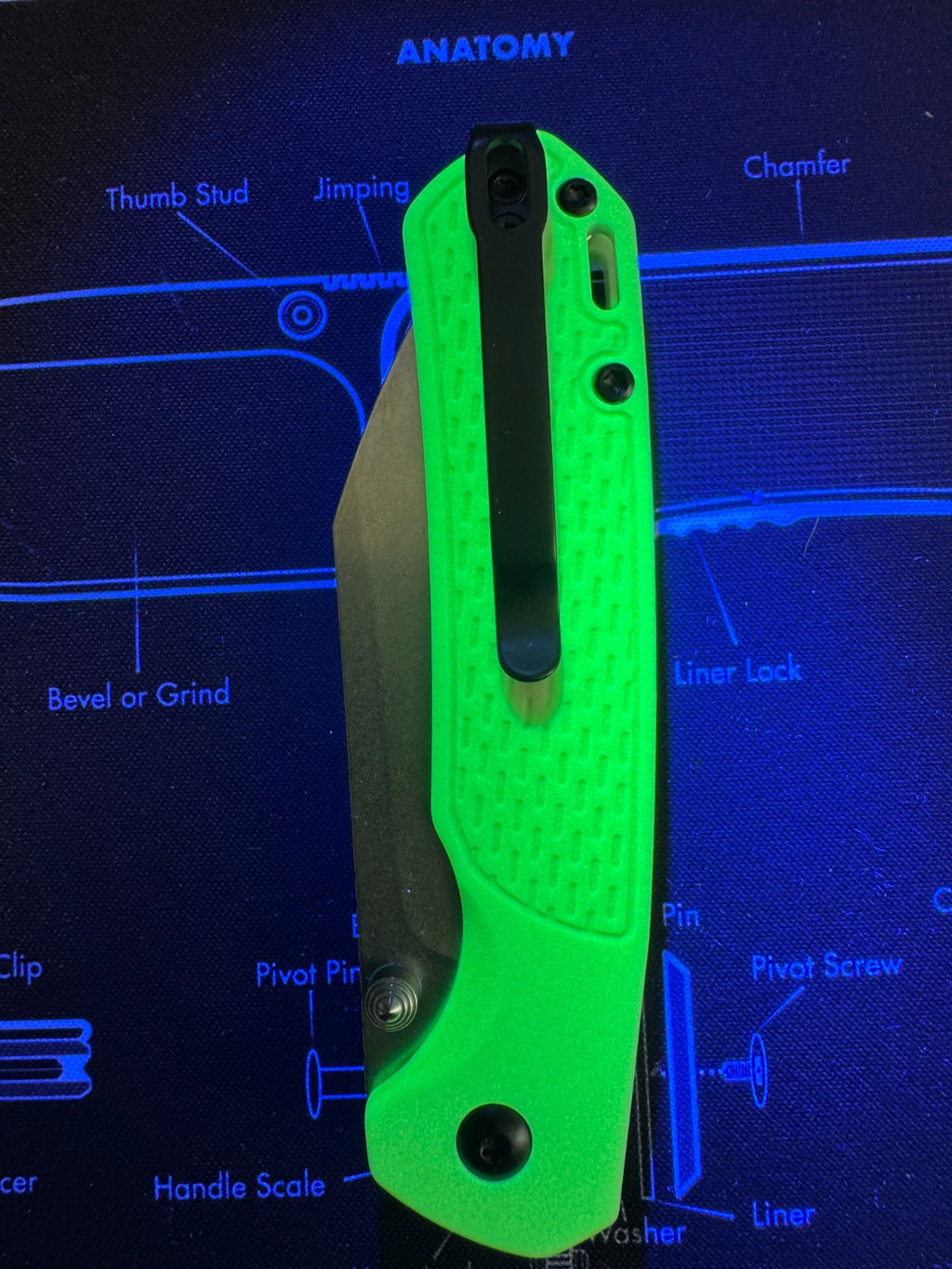 CJRB Pyrite-Light  Glow In The Dark - Satin Blade (Exclusive) Sold Out