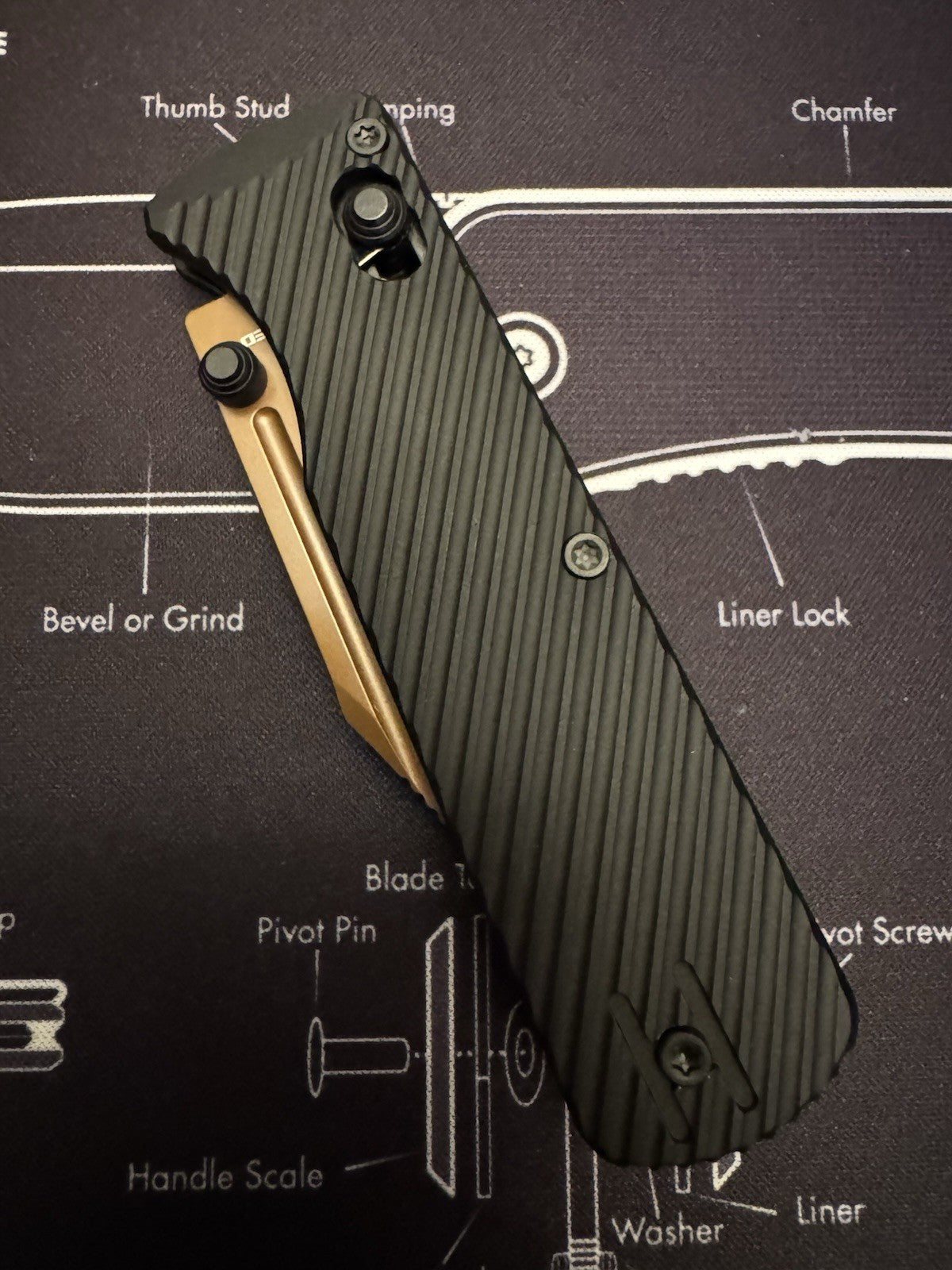 Vosteed Vombat Crossbar Lock Clip Point Folding Knife Aluminum Handle M390 Blade