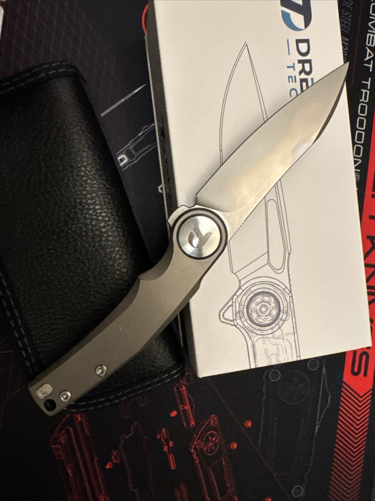 Dreamtech Dtk618tg Titanium M390 Pocket Knife Titanium Handle