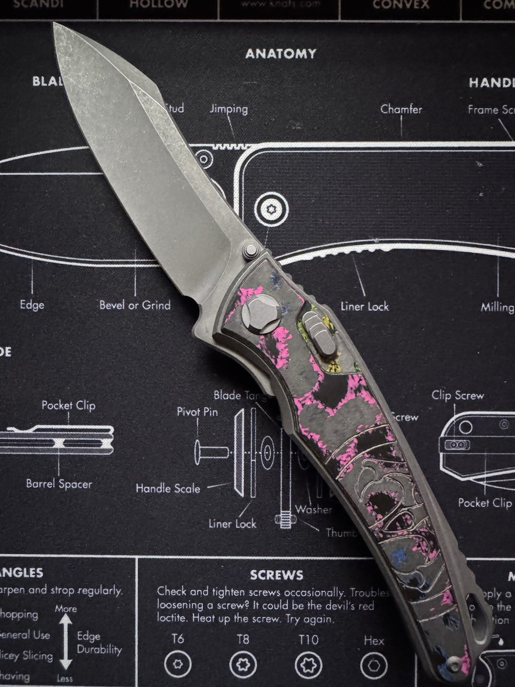 Hawk Knife Designs - Talon – Camo Carbon 80s Inlay (New)