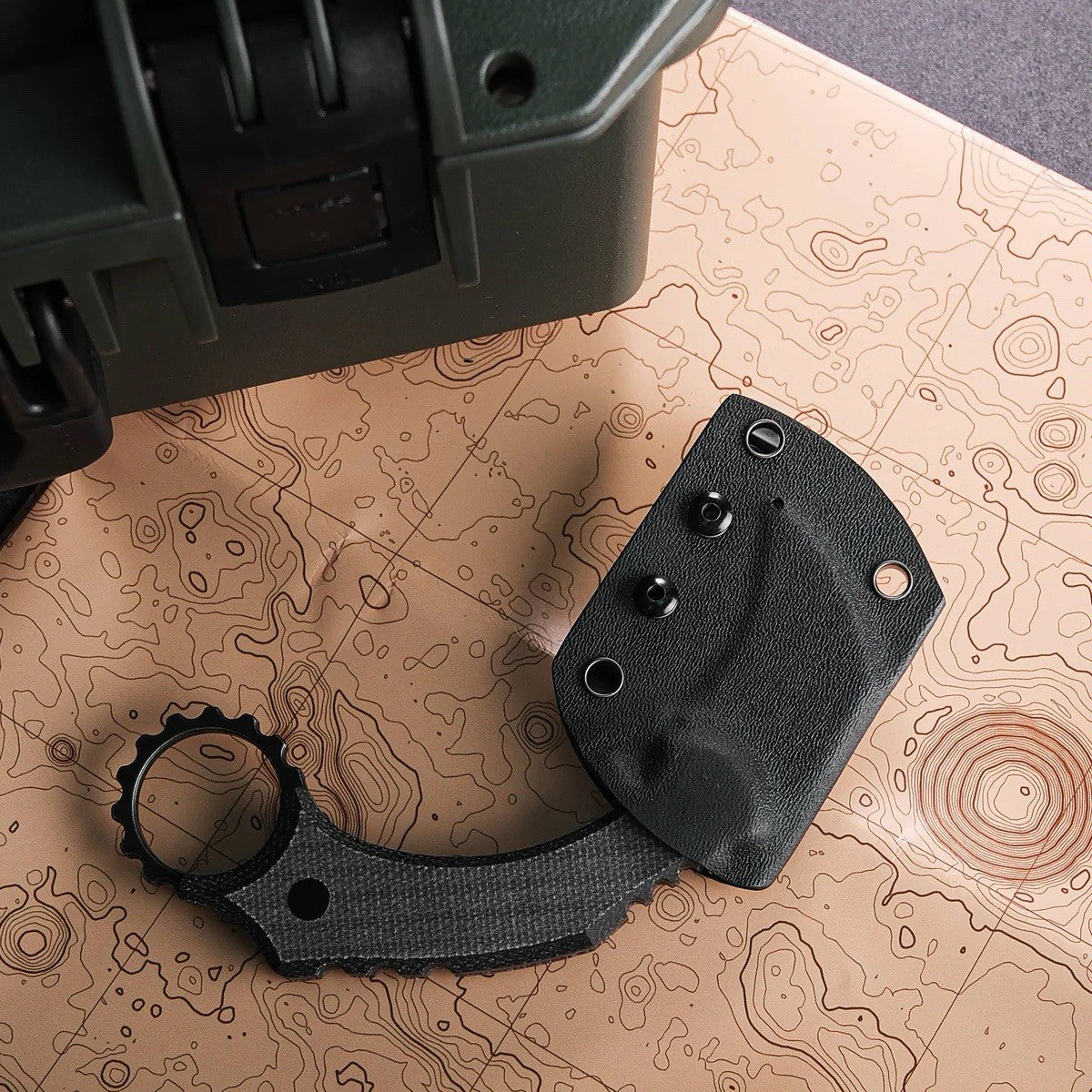 Vosteed Karambit Dirty Girl Fixed Blade Black 1.88" 14C28N Micarta Folding Knife