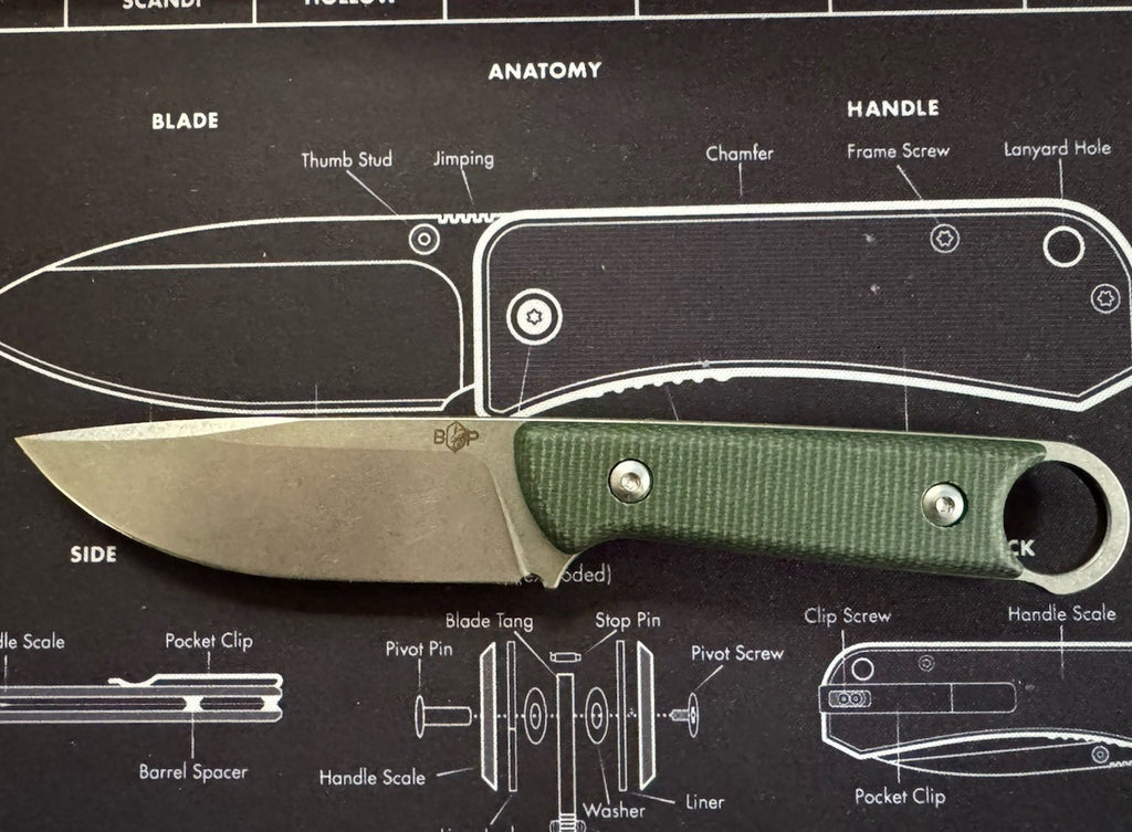 Nomad – D2 Fixed Blade Knife with Micarta Handle & Kydex Sheath