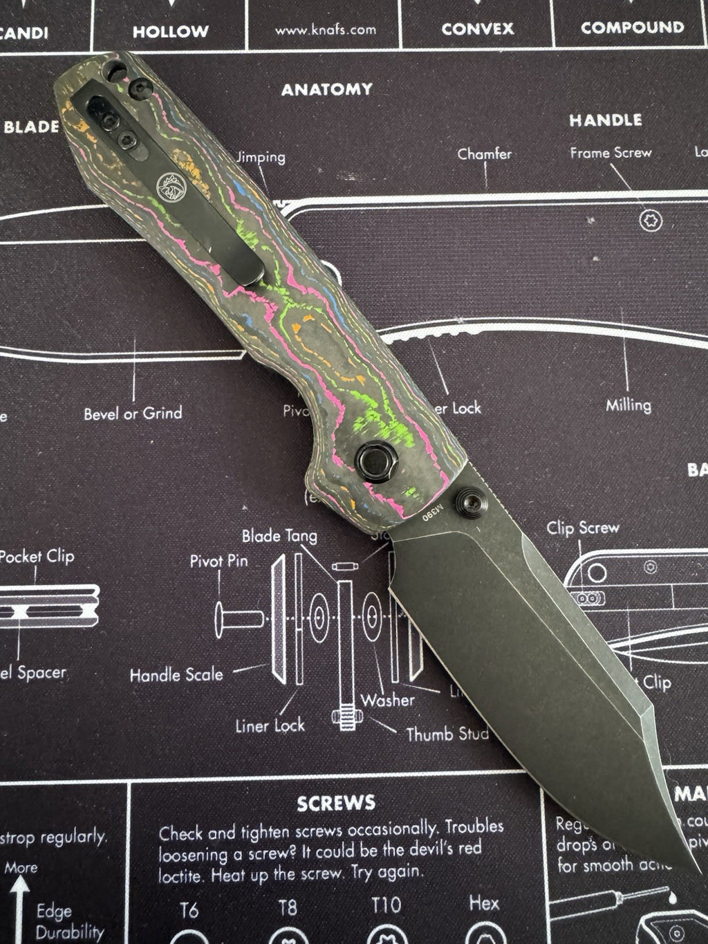 Vosteed Raccoon M390 Black 80s Camo Carbon Fiber BR OP Exclusive