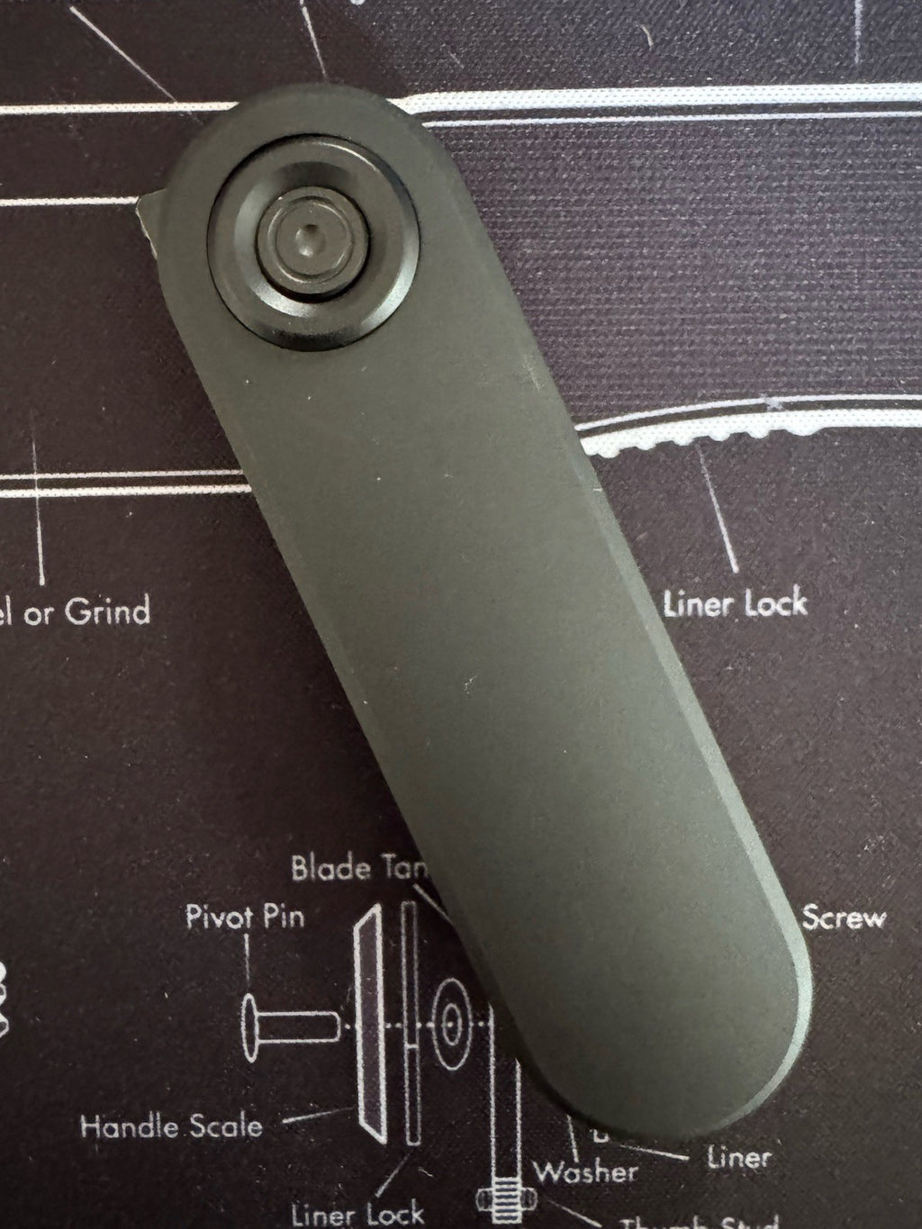 Vosteed Corgi V Folding Knife Black Aluminum Handle 14C28N Drop Point A3701