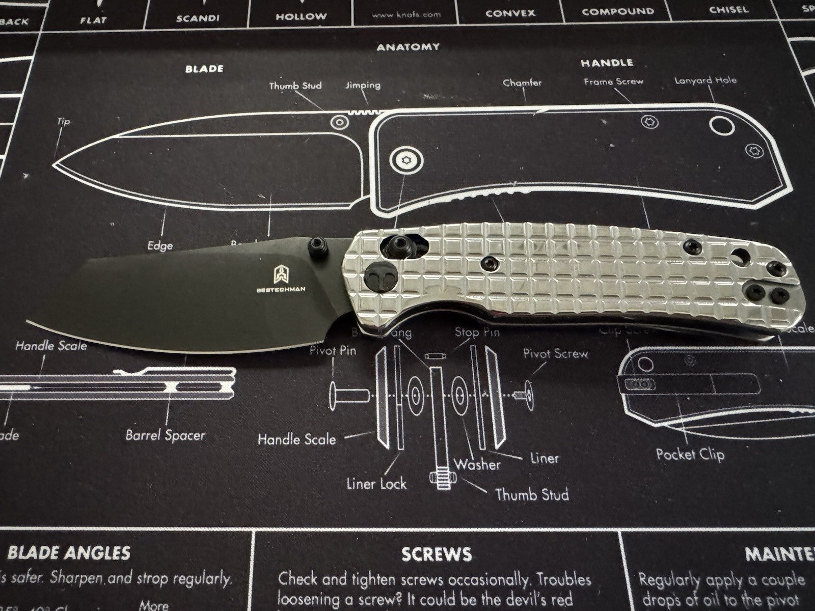 Cicada's Wing Bar Lock Knife Mirror polished FRAG Stainless 10CR15MOV