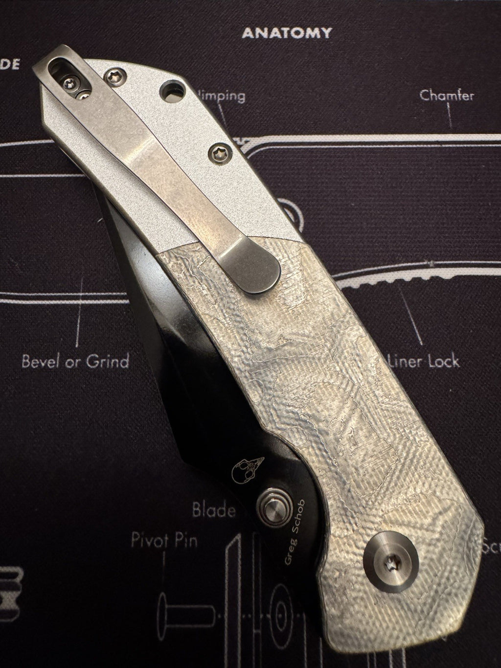 KANSEPT Fenrir Button Lock G-10 with Aluminum Foil Handle
