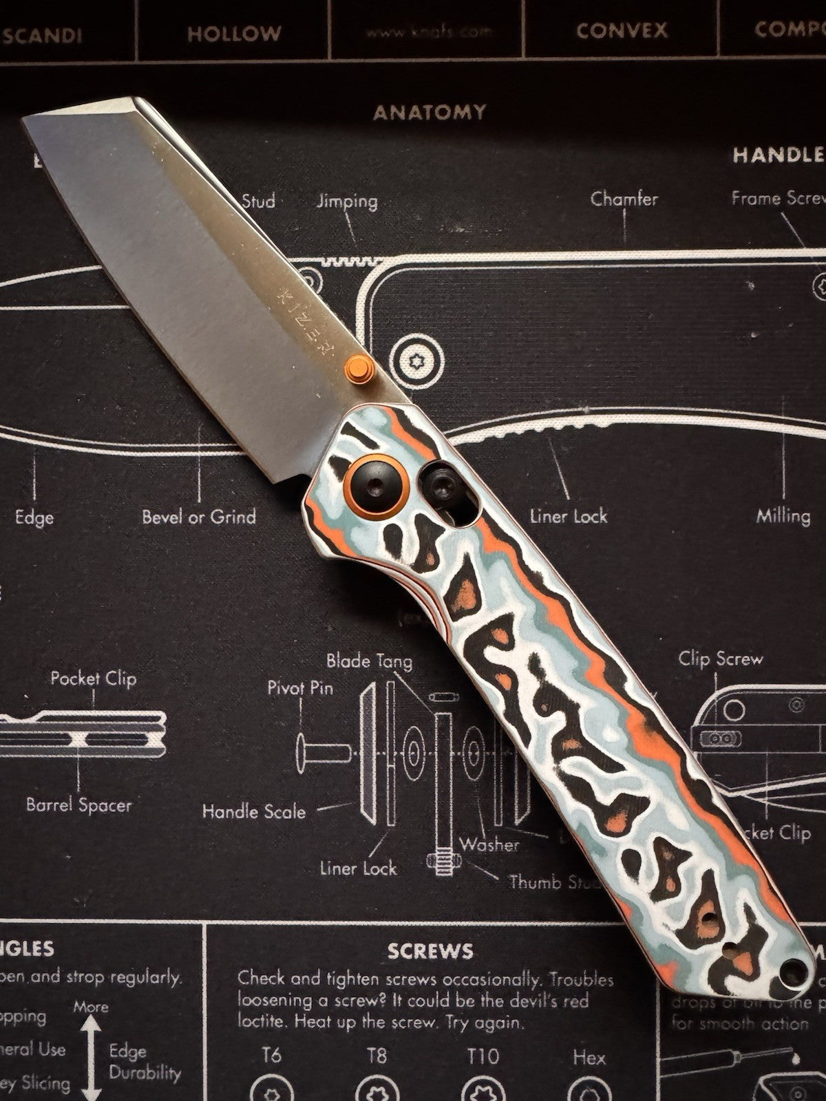 Kizer Madrac Vortex Micarta #98 our of #100 Exclusive Blade City Serialized