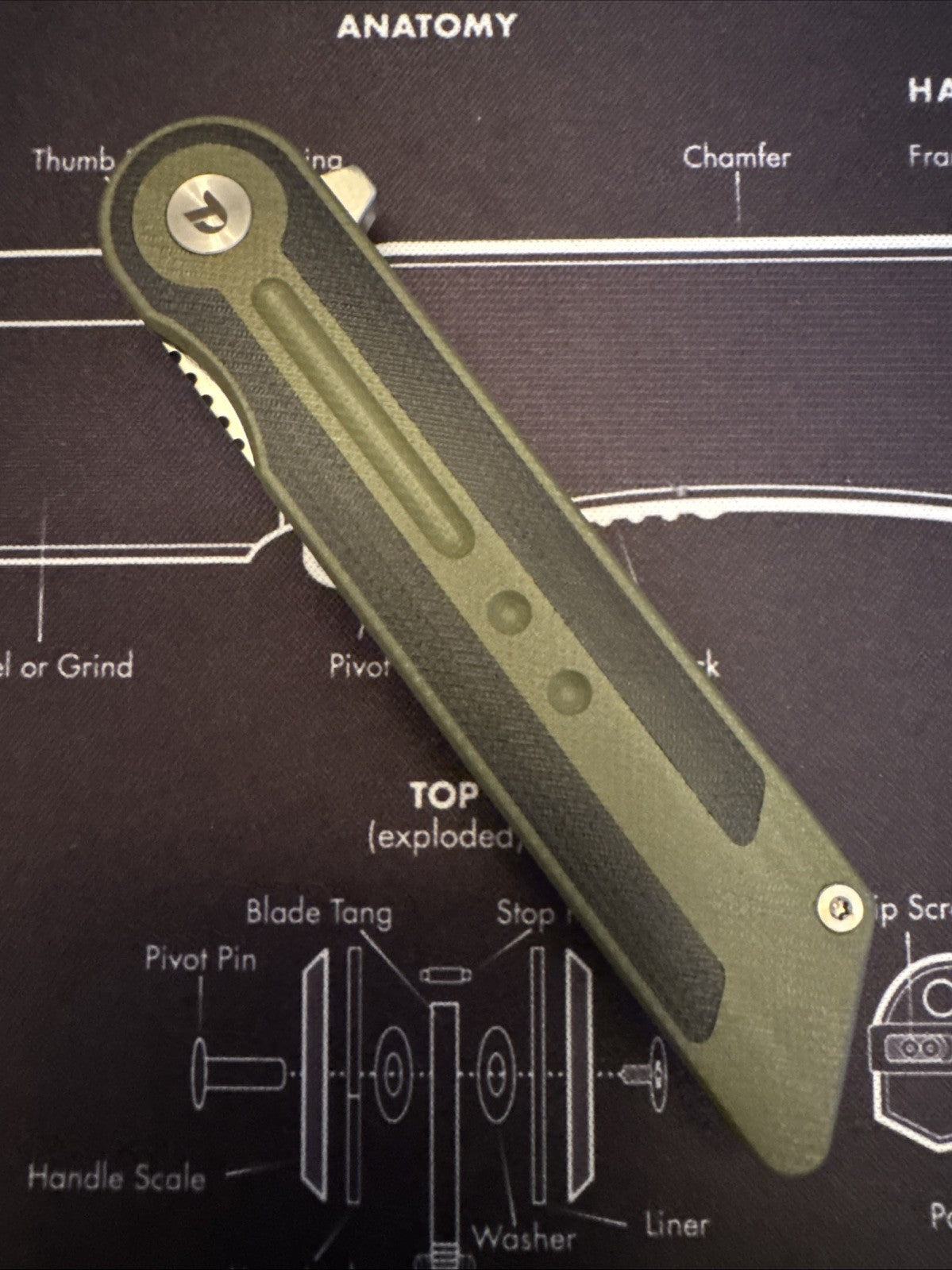 Dreamtech Liner Lock, Green G10 Handle, D2 Blade, Model D3863GG