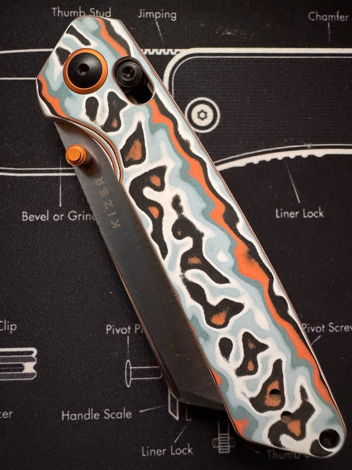 Kizer Madrac Vortex Micarta #98 our of #100 Exclusive Blade City Serialized