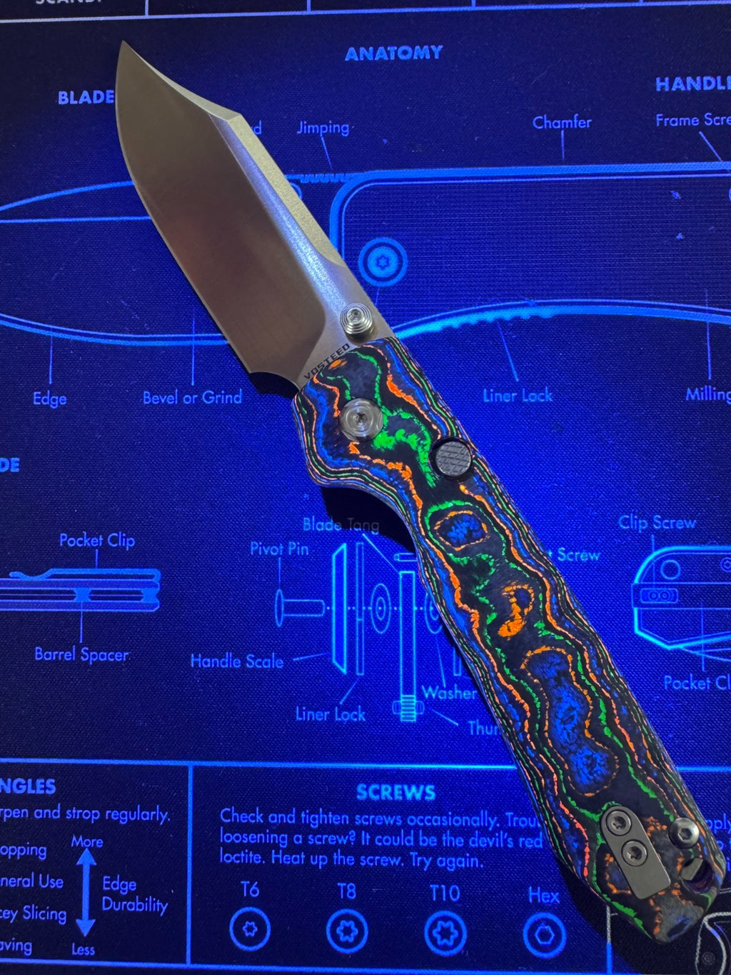 Vosteed Raccoon M390 Satin 80s Camo Carbon Fiber BR OP Exclusive