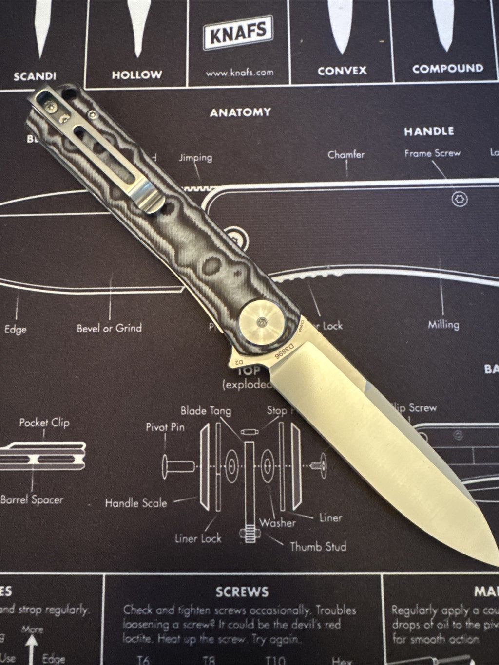 Dreamtech Liner Lock, D3896MG, Micarta Handle, D2 blade