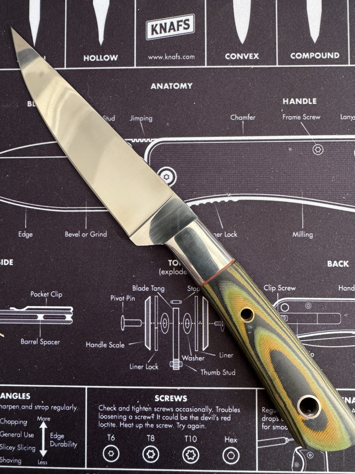 Gift-Ready 9.4" Damascus / Steel Knife Full Tang Hunt it Hunt + Leather Sheath