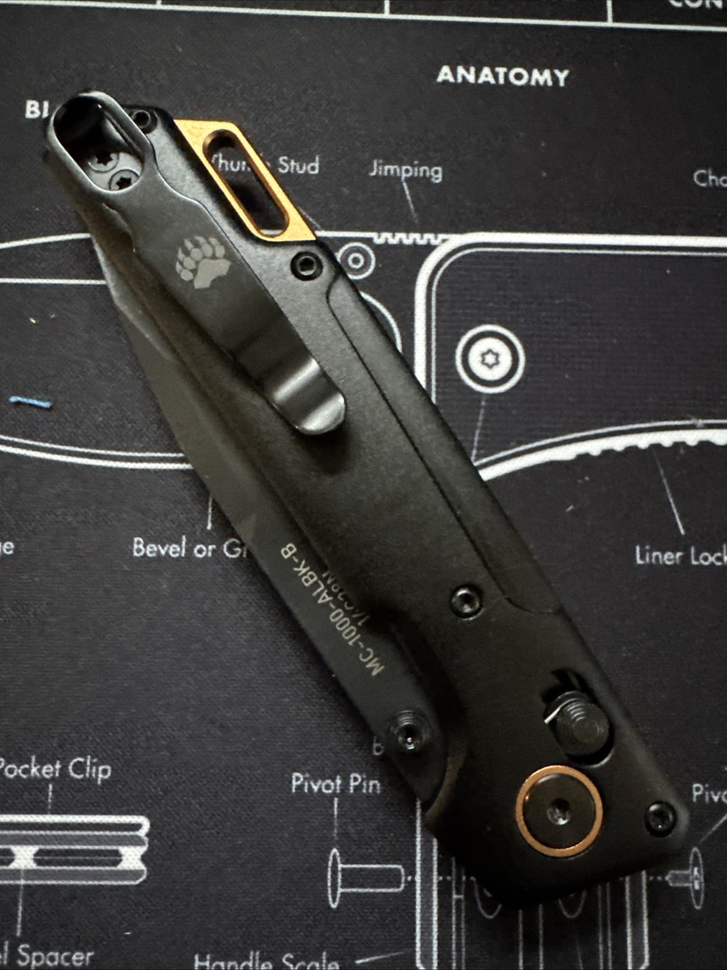 Bear OPS Nekama Black Modified Tanto Blade w Copper