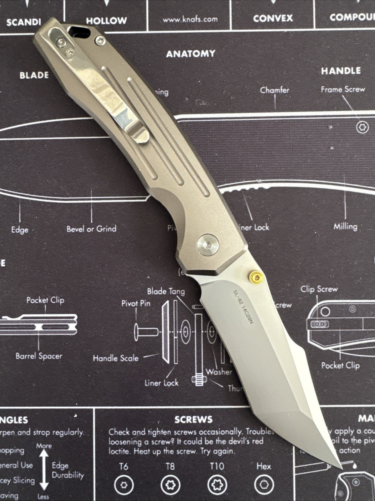 SixLeaf SL-82-Gray Folding Knife 14C28N Blade aluminum alloy Handle Pocket Knife