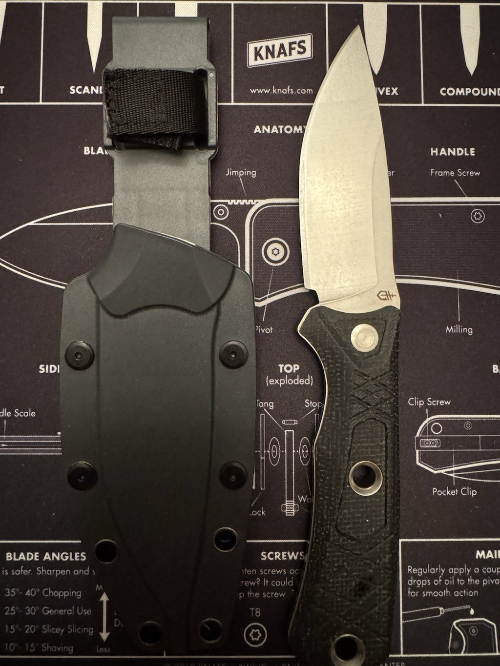 Gerber Convoy Brown Micarta Handle Full Tang Fixed Blade Hunting Knife w/ Sheath