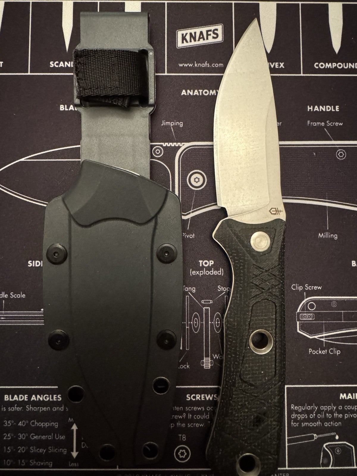 Gerber Convoy Brown Micarta Handle Full Tang Fixed Blade Hunting Knife w/ Sheath