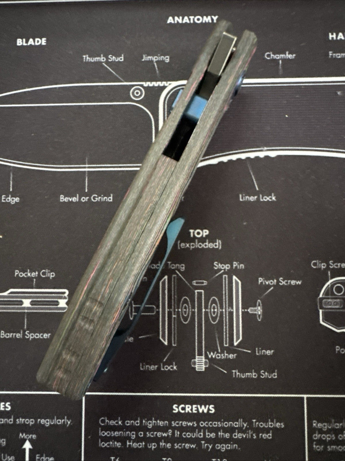 Vosteed RSKAOS EDC Blade BR OP Exclusive- 80s Camo Carbon Handle M390 Blade  NIB