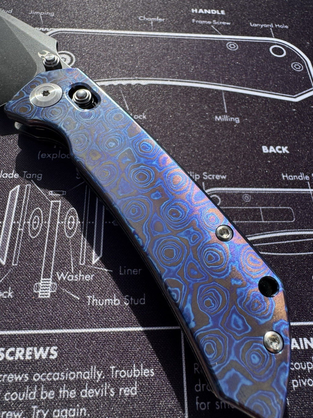 KANSEPT Fenrir - Timascus Handle - Greg Schob