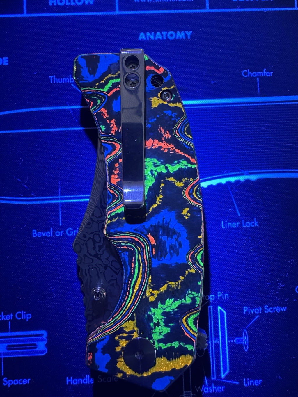 Ground Zero Damascus VG10 Core 80s Camo Carbon