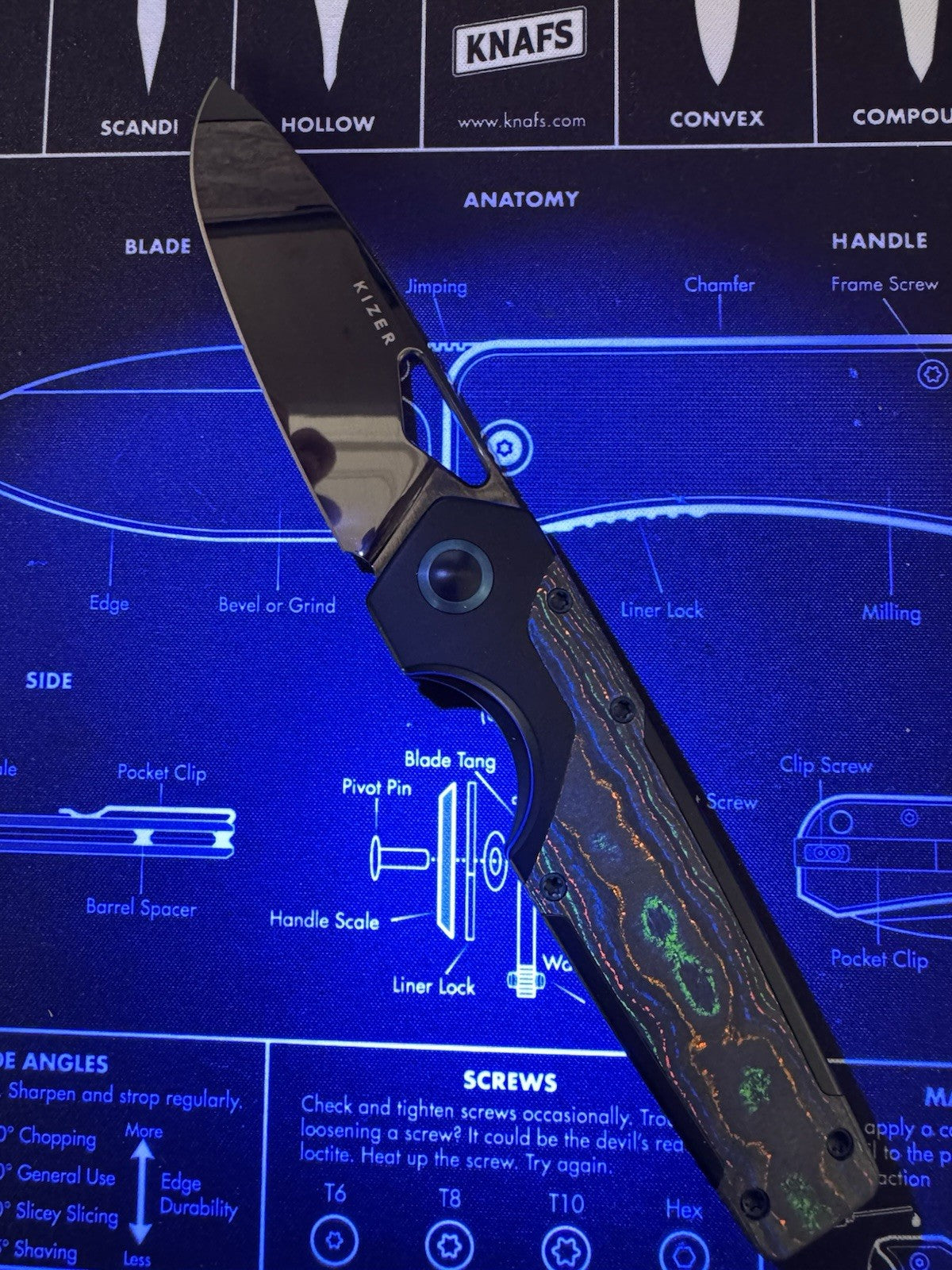 Kizer Serpentine 80s Folding Pocket Knife Elmax Blade Titanium