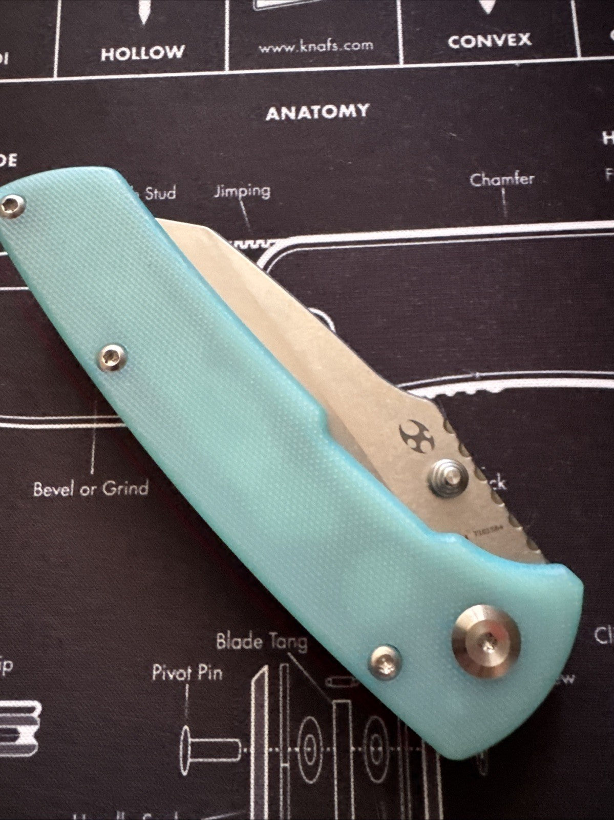 Kansept MAIN STREET T1015B4 BLUE G10 HANDLE STONEWASHED 154CM BLADE DIRK