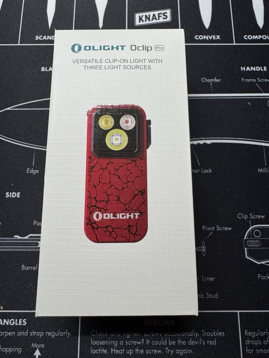 Olight Oclip Pro Clip on Flashlight with Floodlight Spotlight and Red Light ML