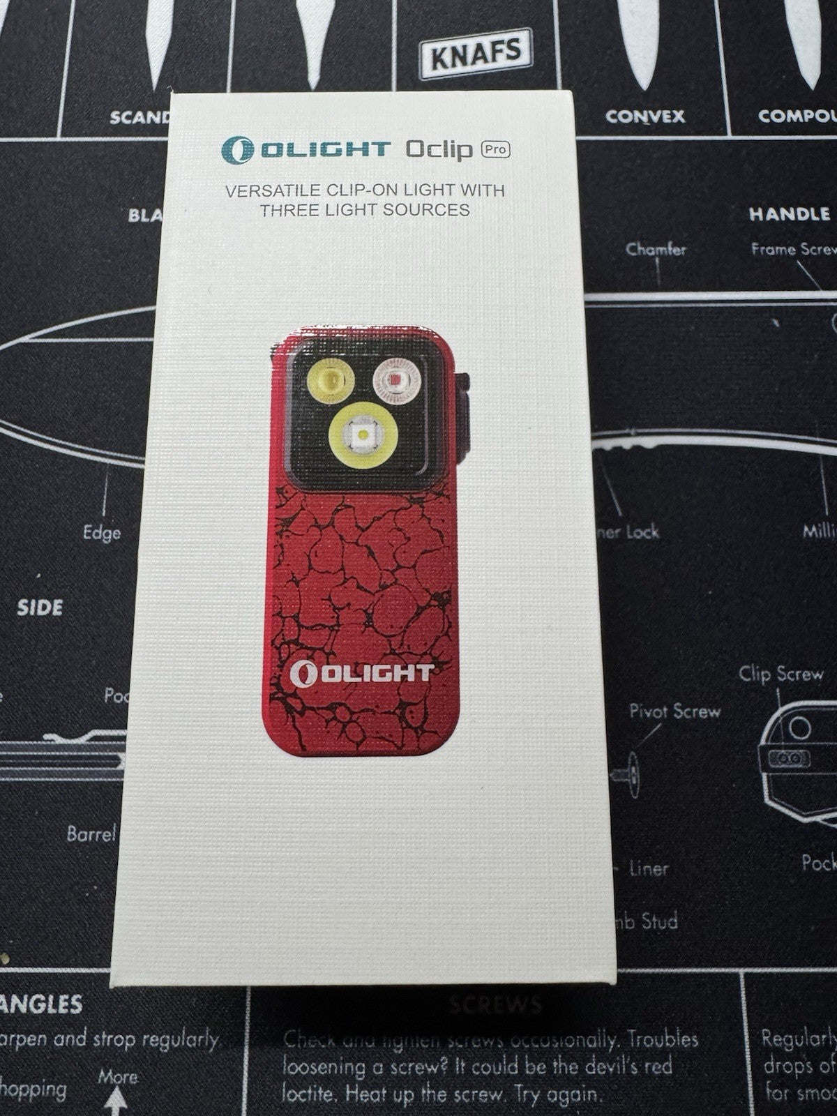 Olight Oclip Pro Clip on Flashlight with Floodlight Spotlight and Red Light ML
