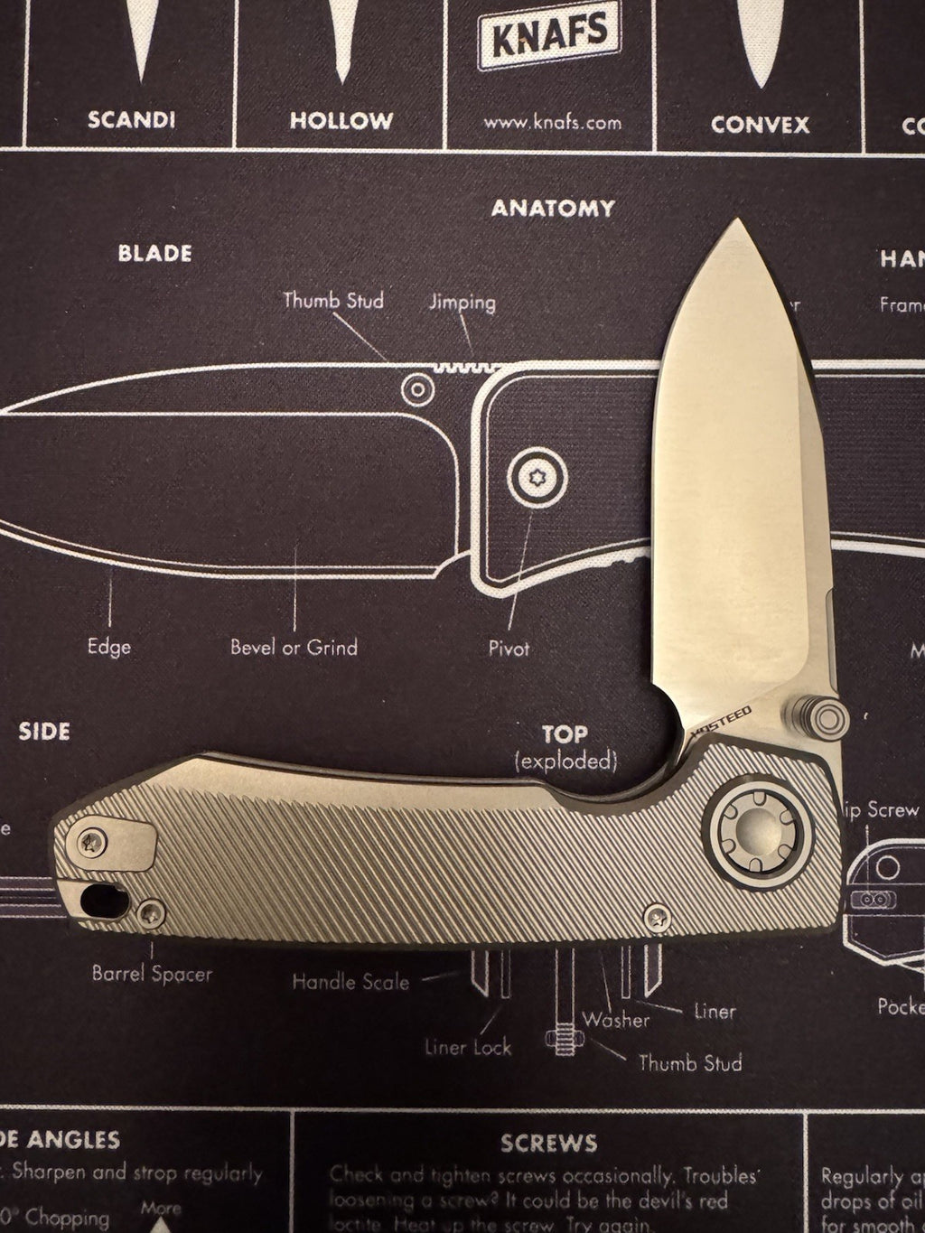 Vosteed Raccoon V - M390 - Titanium - Satin Blade  #62 Of #250