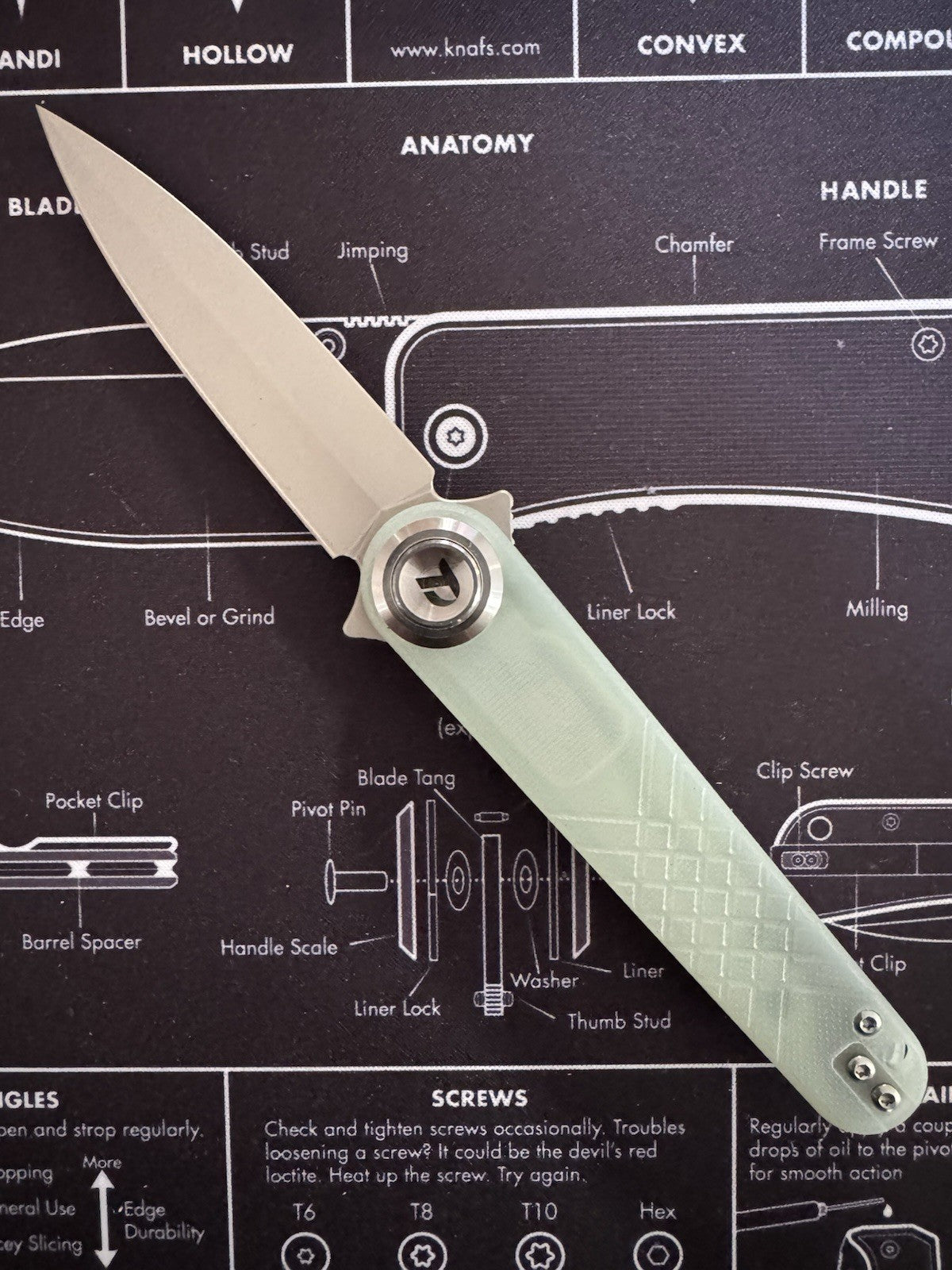 Dreamtech G10 Jade, 14c28n Blade, Dagger, Model : D4052 (Discontinued)