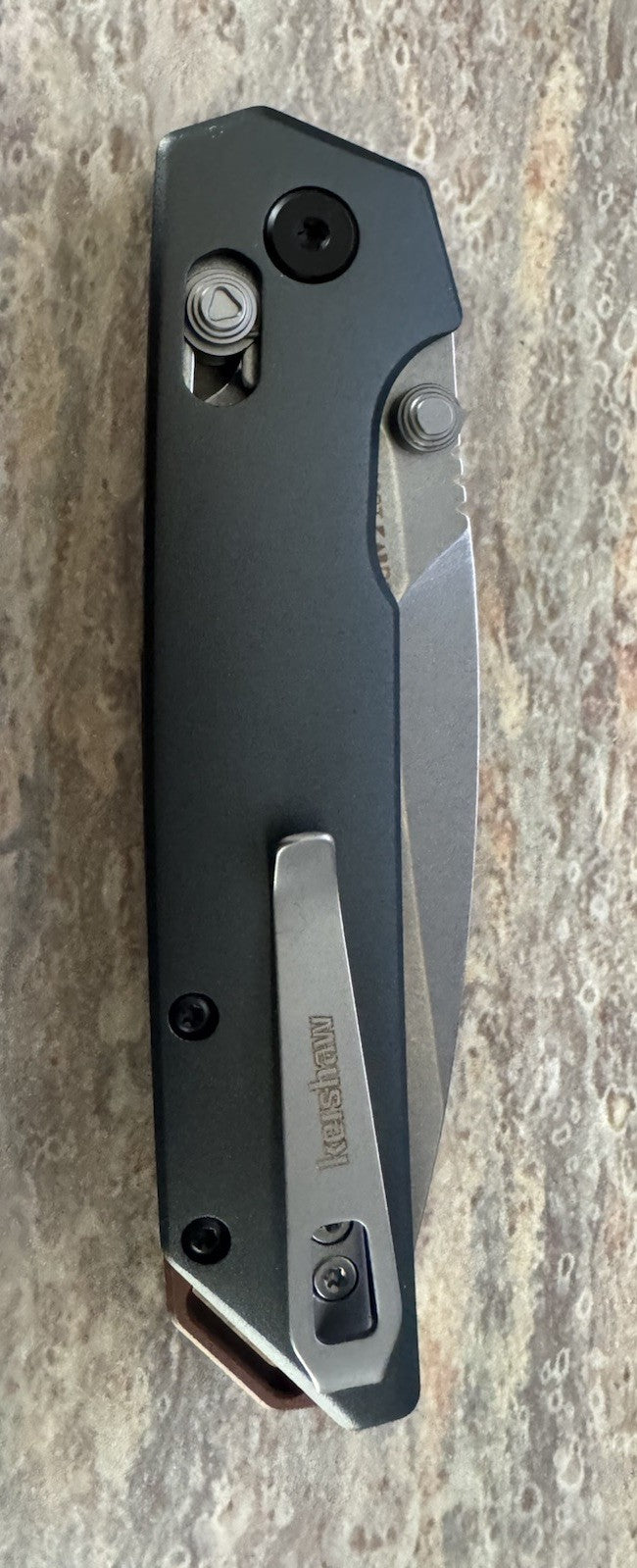 Kershaw Iridium DuraLock Gray 3" D2 Stainless Aluminum Folding Knife 2038ST