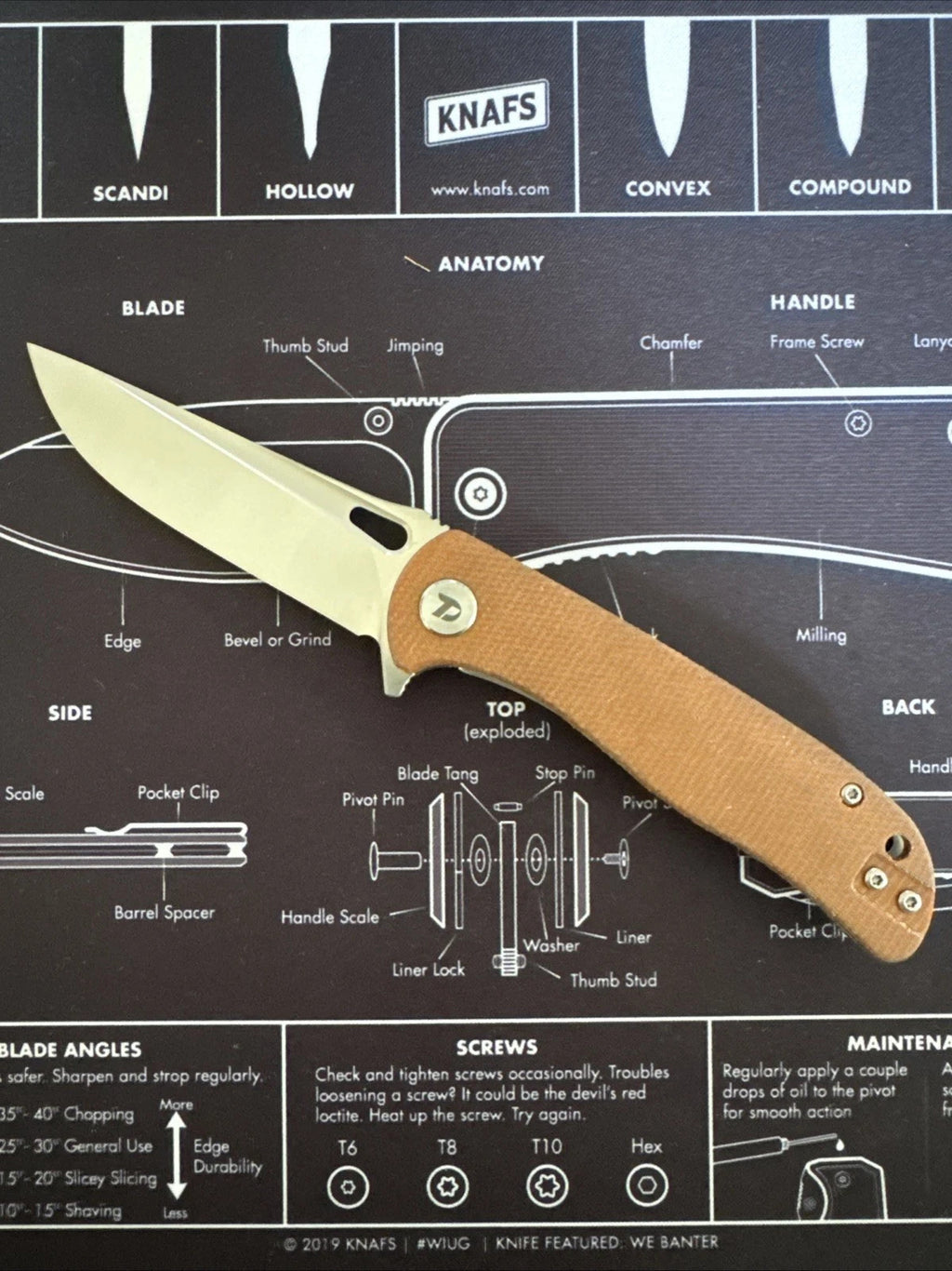 Dreamtech Linerlock Black Micarta Folding D2 Steel Pocket Knife K3898MB