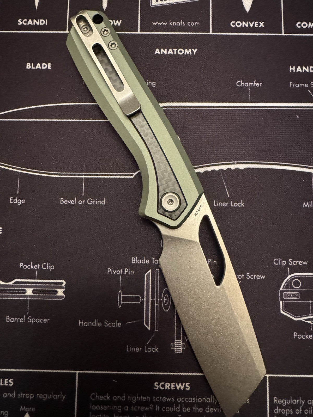 Vosteed Kroc EDC S35VN Blade & Aluminum & Carbon Fiber Handle A1804 - NIB NEW