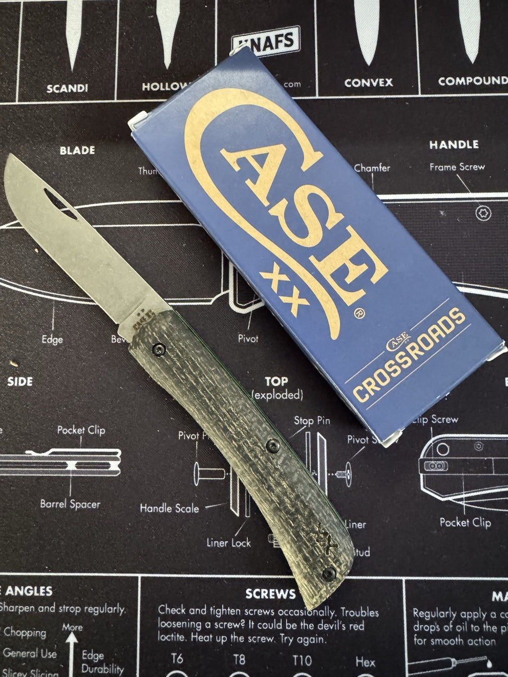 CASE XX KNIVES USA BLACK BURLAP DAYGLOW G10 CROSSROADS XR SOD BUSTER JR 66382
