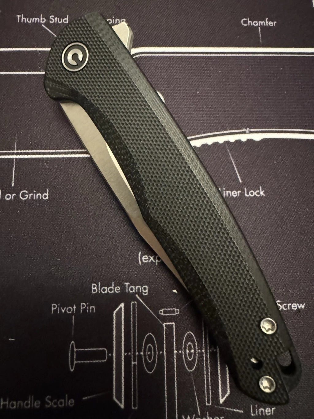 CIVIVI Mini Sandbar Liner Lock Manual Flipper Knife Black G-10 Nitro-V Blade