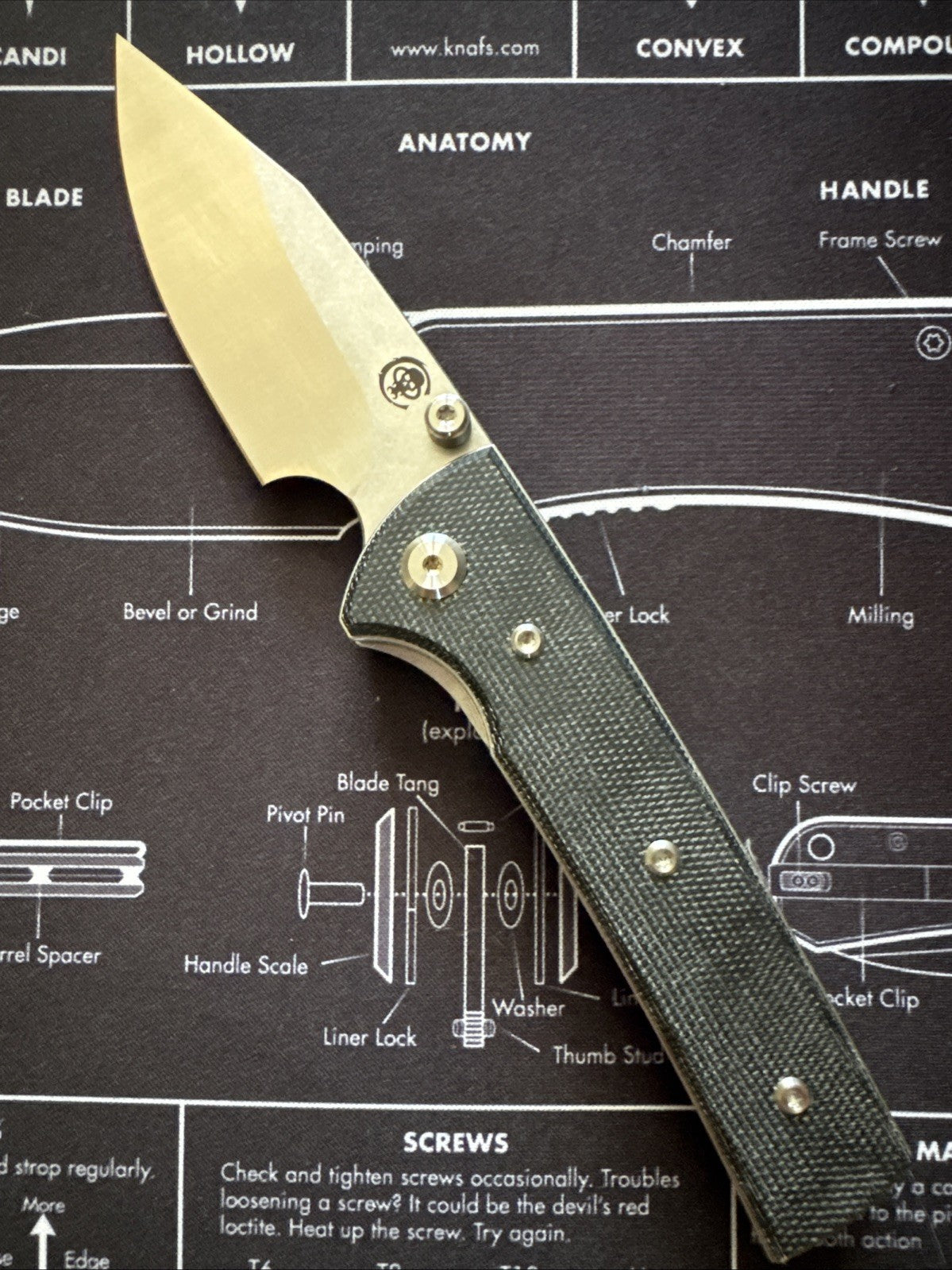 Chaves Knives Scapegoat Street Spear Point Black Micarta - SIGNED BY CHAVEZ!!!!