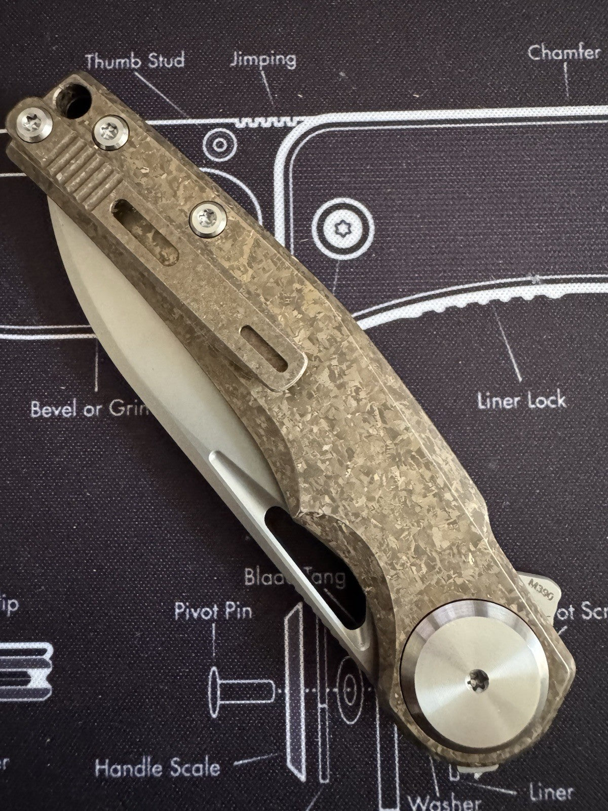 RARE Shot Show Dreamtech Prototype / Sample - M390 Cristalized Titanium D4129