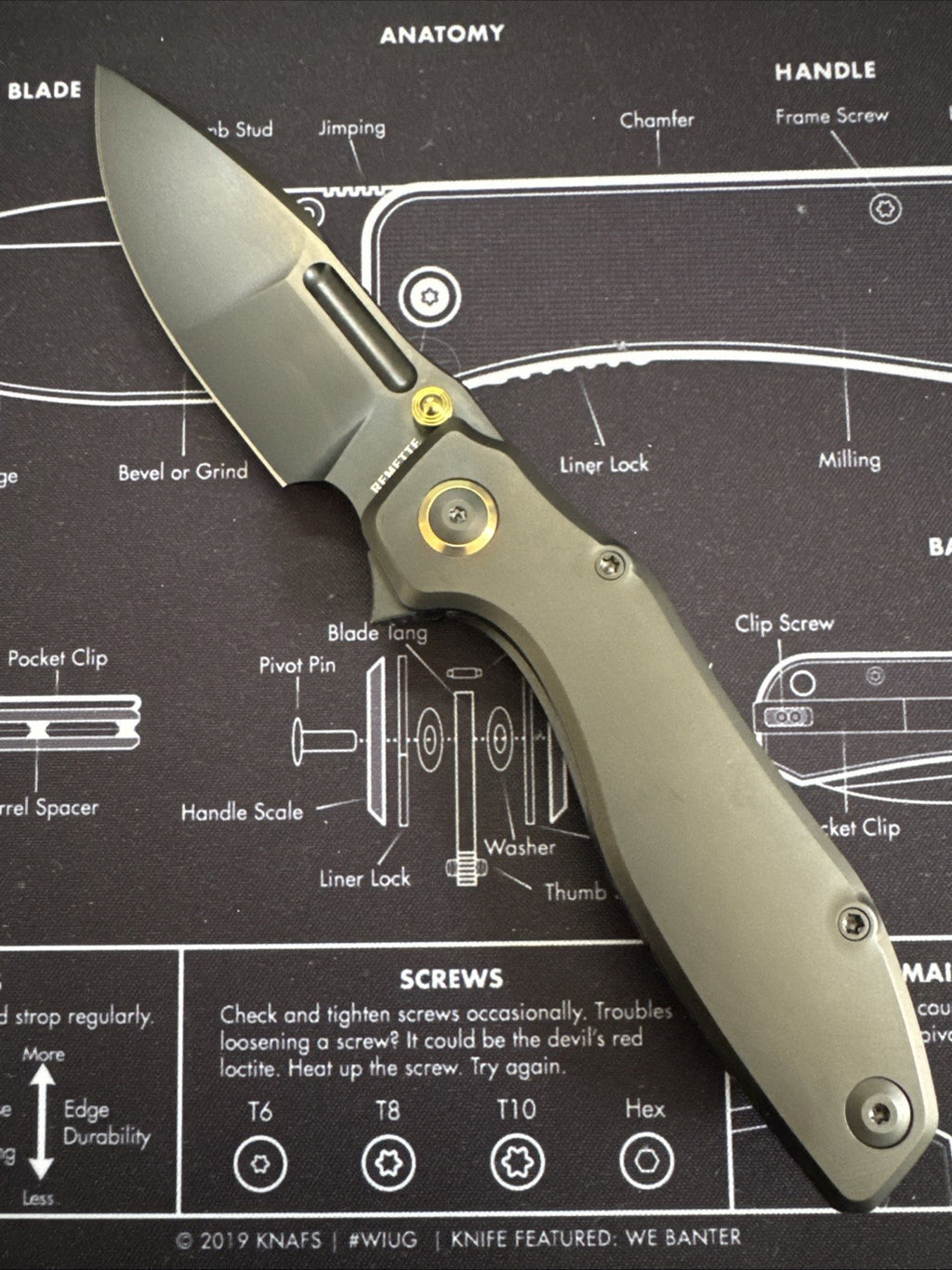 Remette RT-TwoFace Knife M390 Spear Point Blade DLC Titanium Configurable Deploy