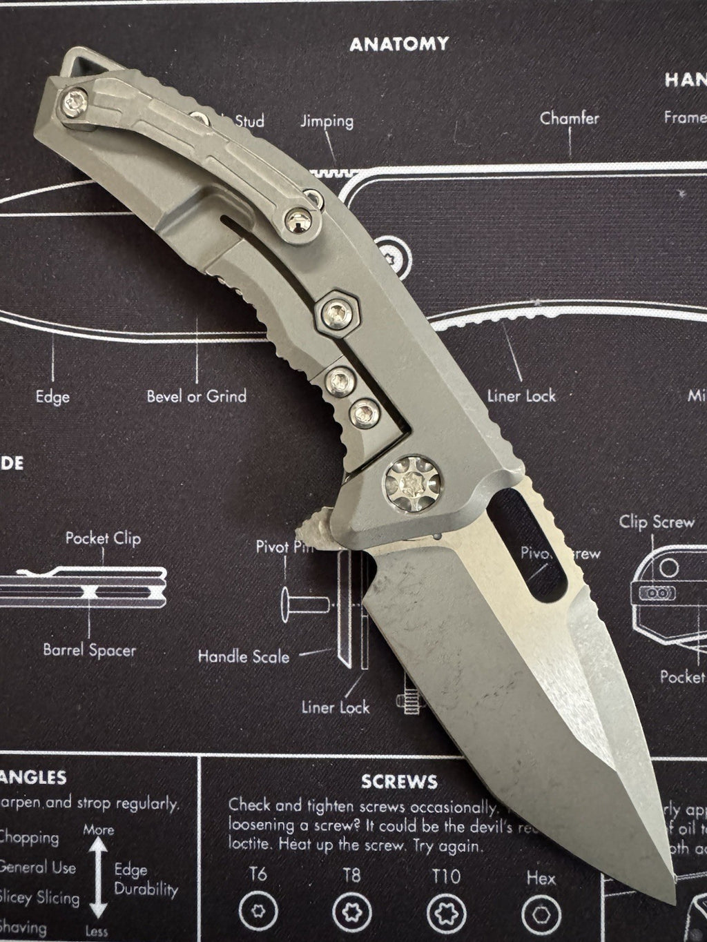 RARE! SOLD OUT  - Heretic Medusa Manual Tanto Battleworn Titanium
