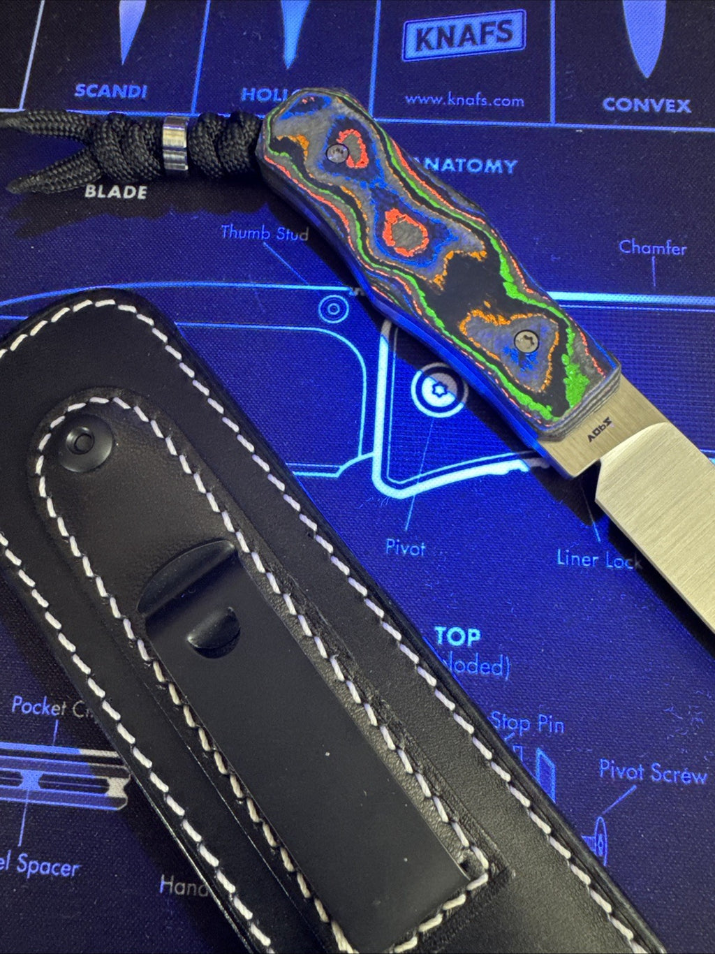 TVC7639 Jack Wolf Knives Vampire Camo Carbon 3" Fixed EDC Knife