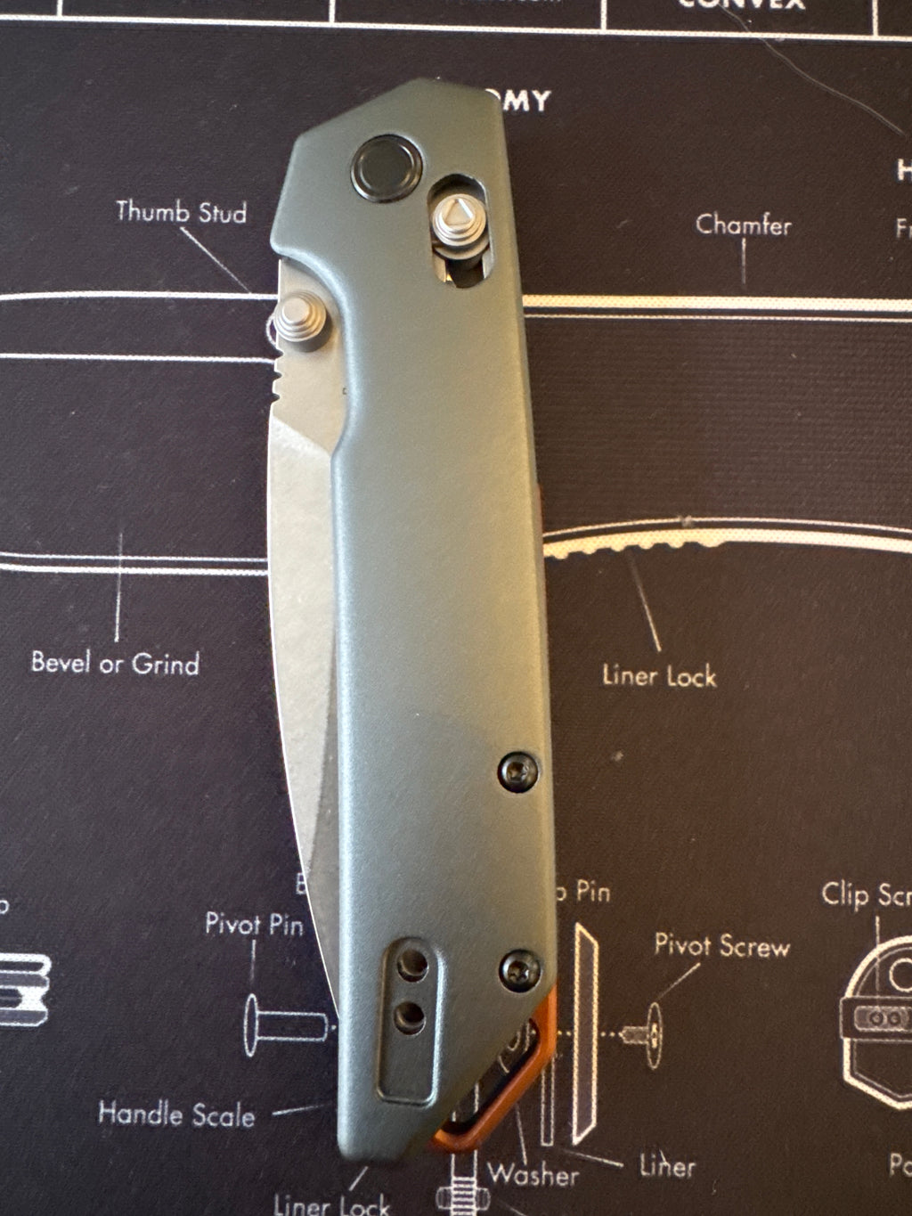 Kershaw Iridium DuraLock Gray 3" D2 Stainless Aluminum Folding Knife 2038ST