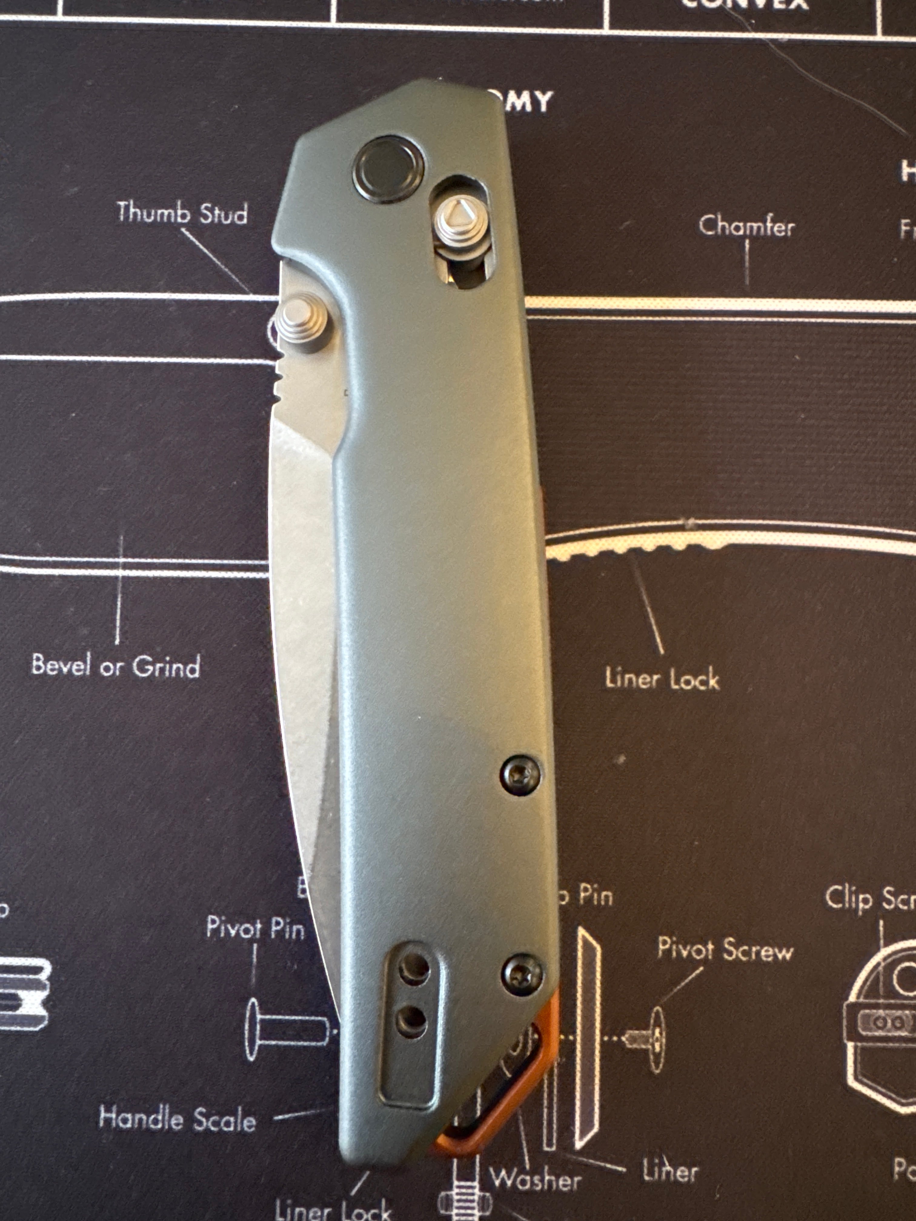 Kershaw Iridium DuraLock Gray 3" D2 Stainless Aluminum Folding Knife 2038ST