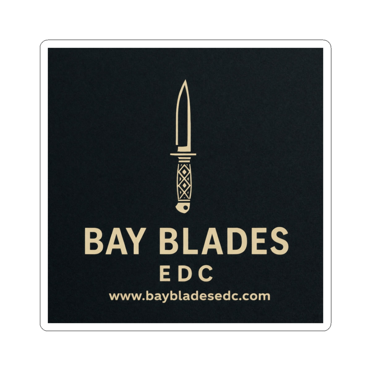 Bay Blades EDC Knife Logo Sticker — Tactical Outdoors Kiss-Cut Sticker
