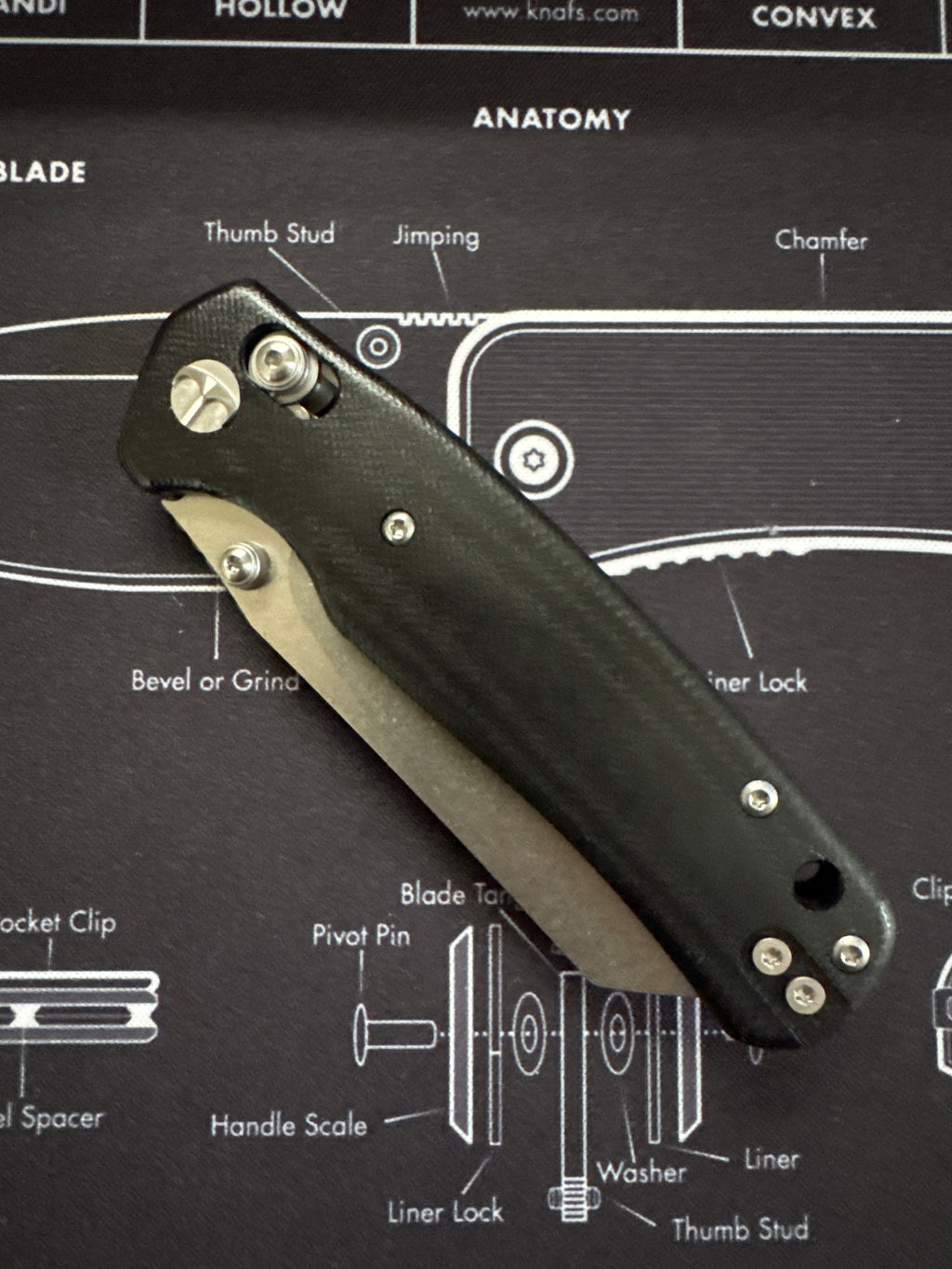 Bestechman Cicada's Wing Bar Lock Knife Black G-10 (3.15" Stonewash) BMK06I