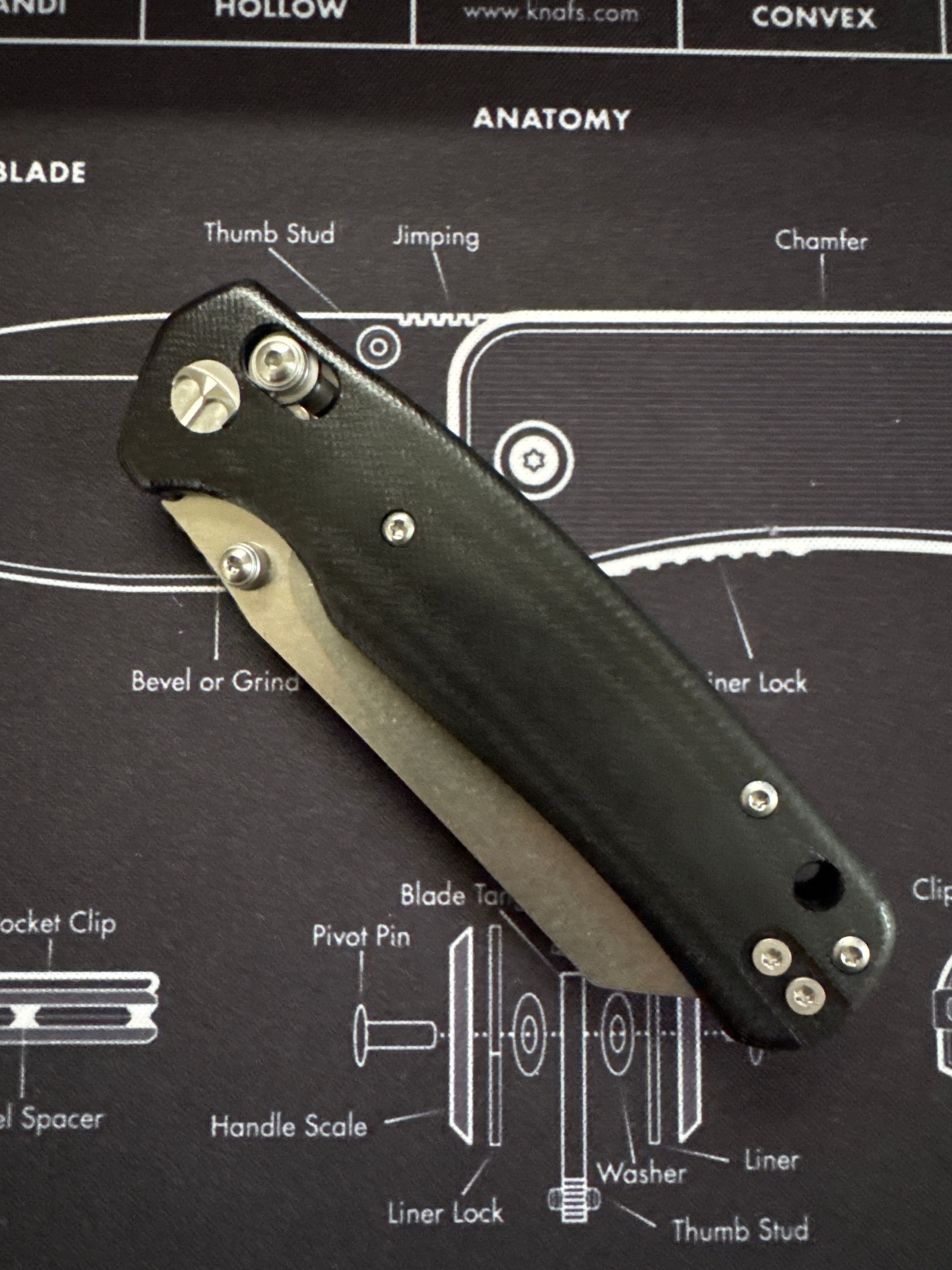 Bestechman Cicada's Wing Bar Lock Knife Black G-10 (3.15" Stonewash) BMK06I