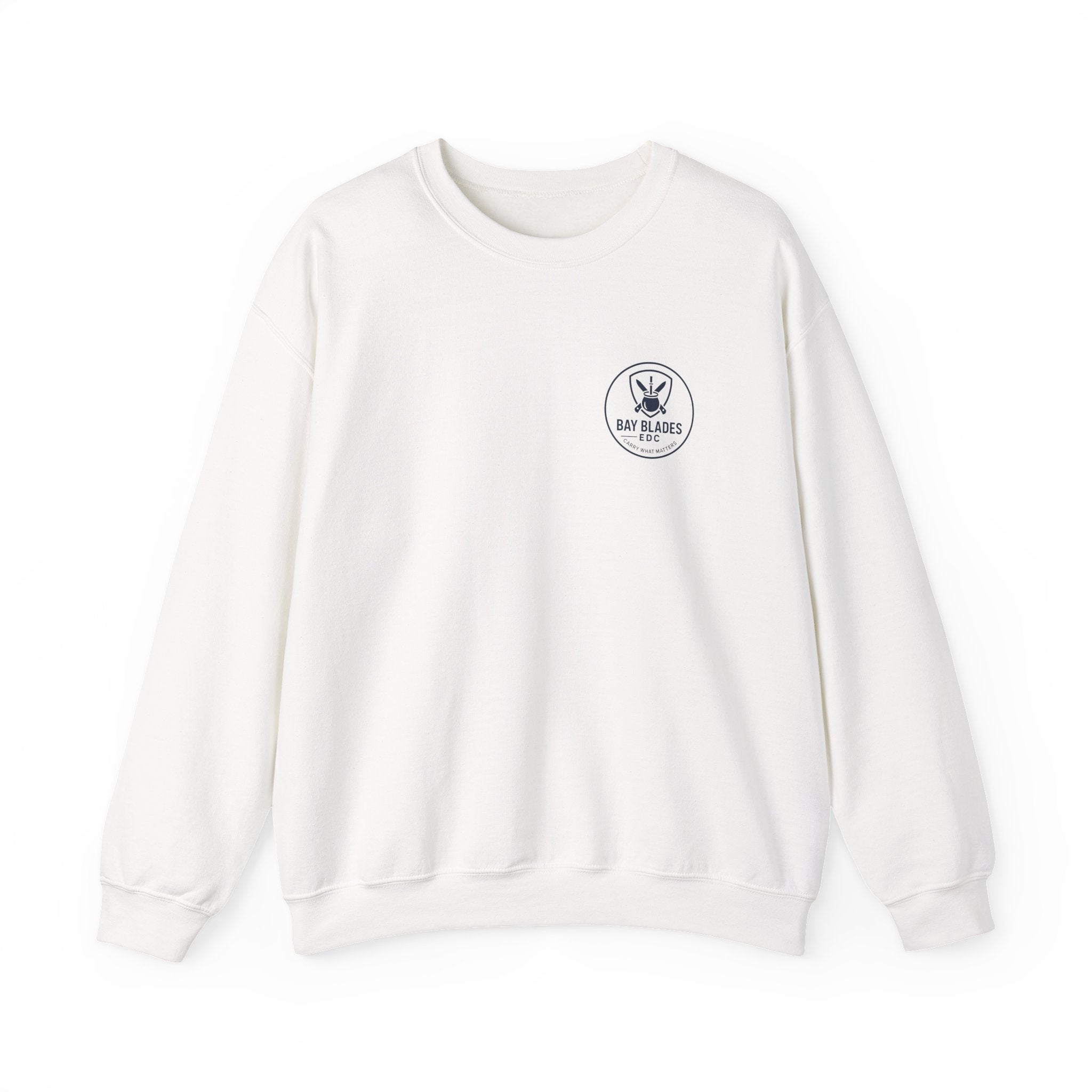 EDC Swag Crewneck — bayblades.co Knives & Flashlight Graphic Sweatshirt