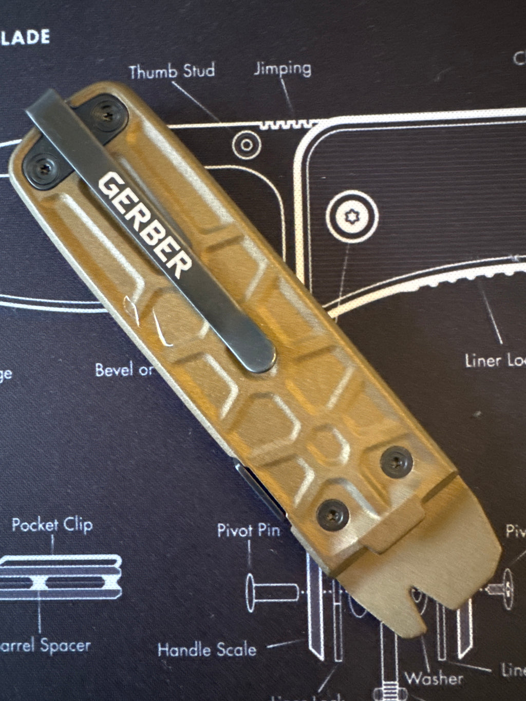 Gerber Lockdown Slim Prybar Multitool Pocket Knife Scissors Cap Lifter Drivers