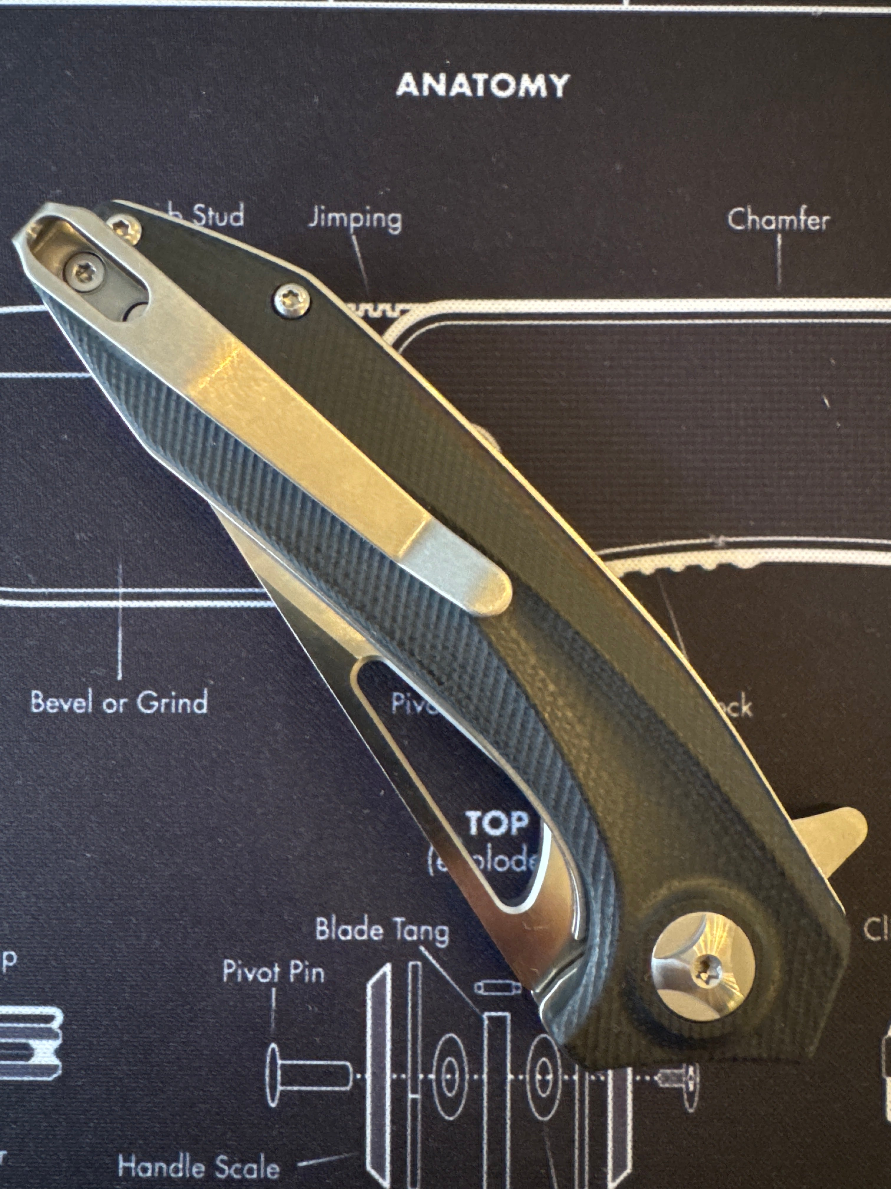 Beyond EDC Sirocco Folding Knife 3.25" D2 Tool Steel Blade Black G10 Handle